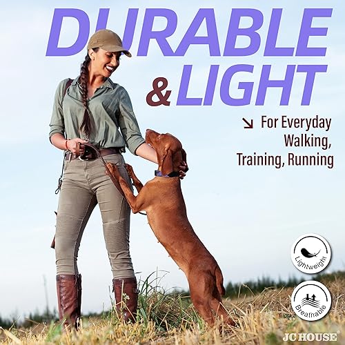 Miniatura 10 de JC HOUSE Collar de perro acolchado suave, cuello de 16 a 25 pulgadas, collar ajustable resistente con logotipo reflectante 3M para perros medianos y