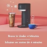 Mr. Coffee Iced and Hot Coffee Maker, Single Serve Coffee Machine with 22-Ounce (591 mL) Tumbler and Reusable Coffee Filter, Black