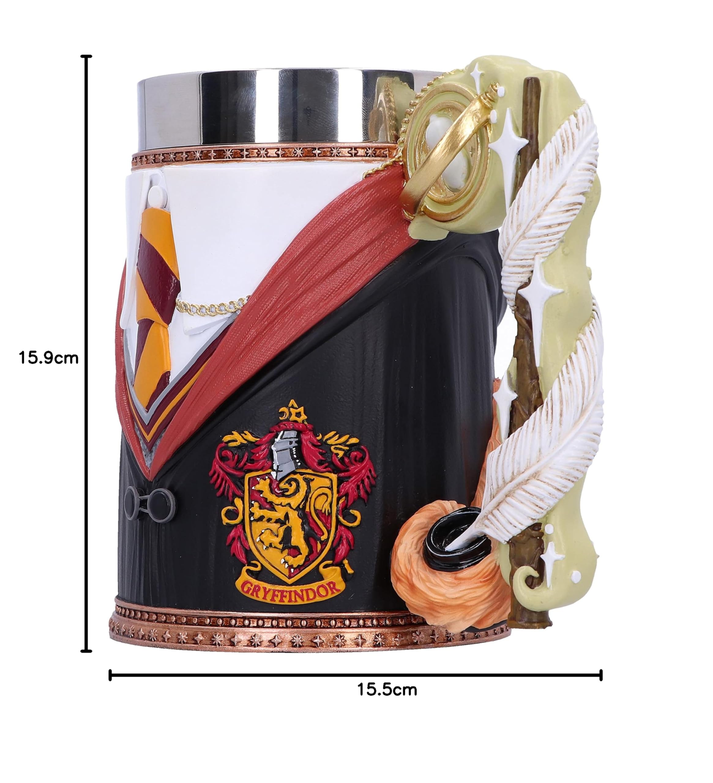 Nemesis Now Harry Potter Hermiona kufel kolekcjonerski, 15,5 cm, żywica, oficjalnie licencjonowany produkt z Harry'ego Pottera, kubek do piwa Hermiona, odlewany z najlepszej żywicy, fachowo ręcznie