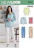 New Look sewing pattern 6292: Misses' Tunic or Top and Pull-on Pants, Paper, WHITE, Size: A 10-12-14-16-18-20-22