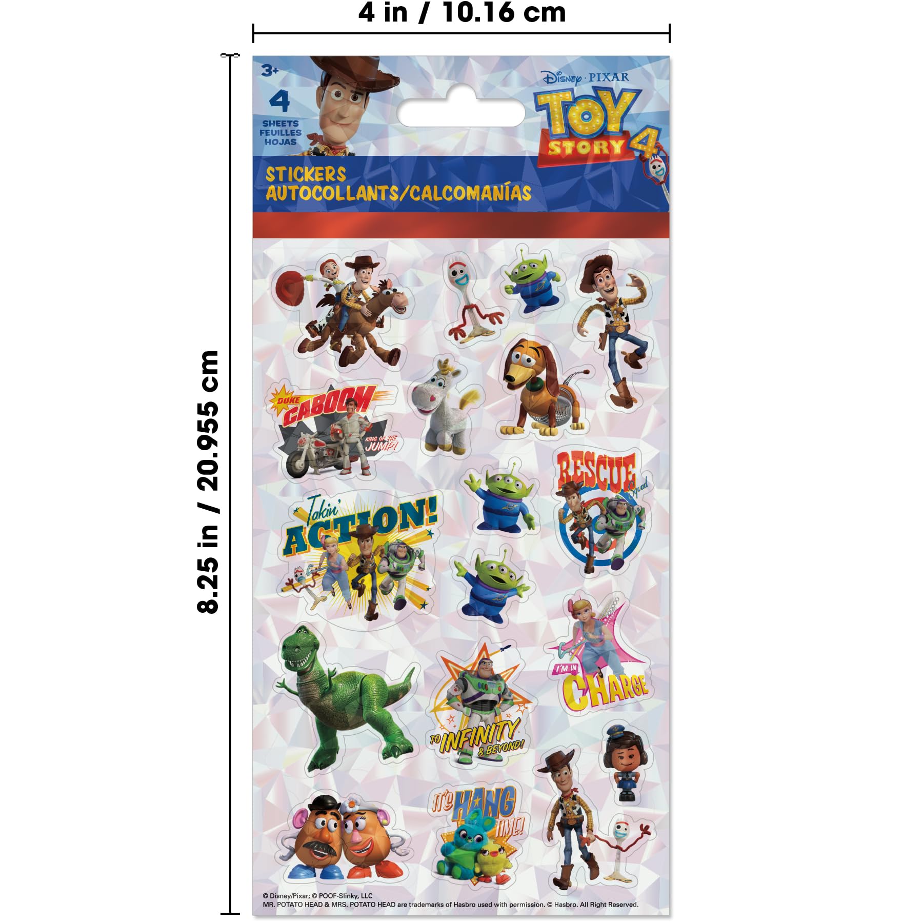 Amazon.com: Toy Story 4 Standard Sticker - 4 Sheet : Toys & Games