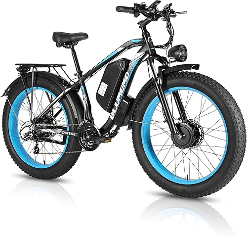 Bicicleta eléctrica para adultos, motor BAFABG de 750 W, batería extraíble de 48 V 17.5 Ah, neumáticos gruesos de 26 pulgadas, velocidad de 32 MPH,