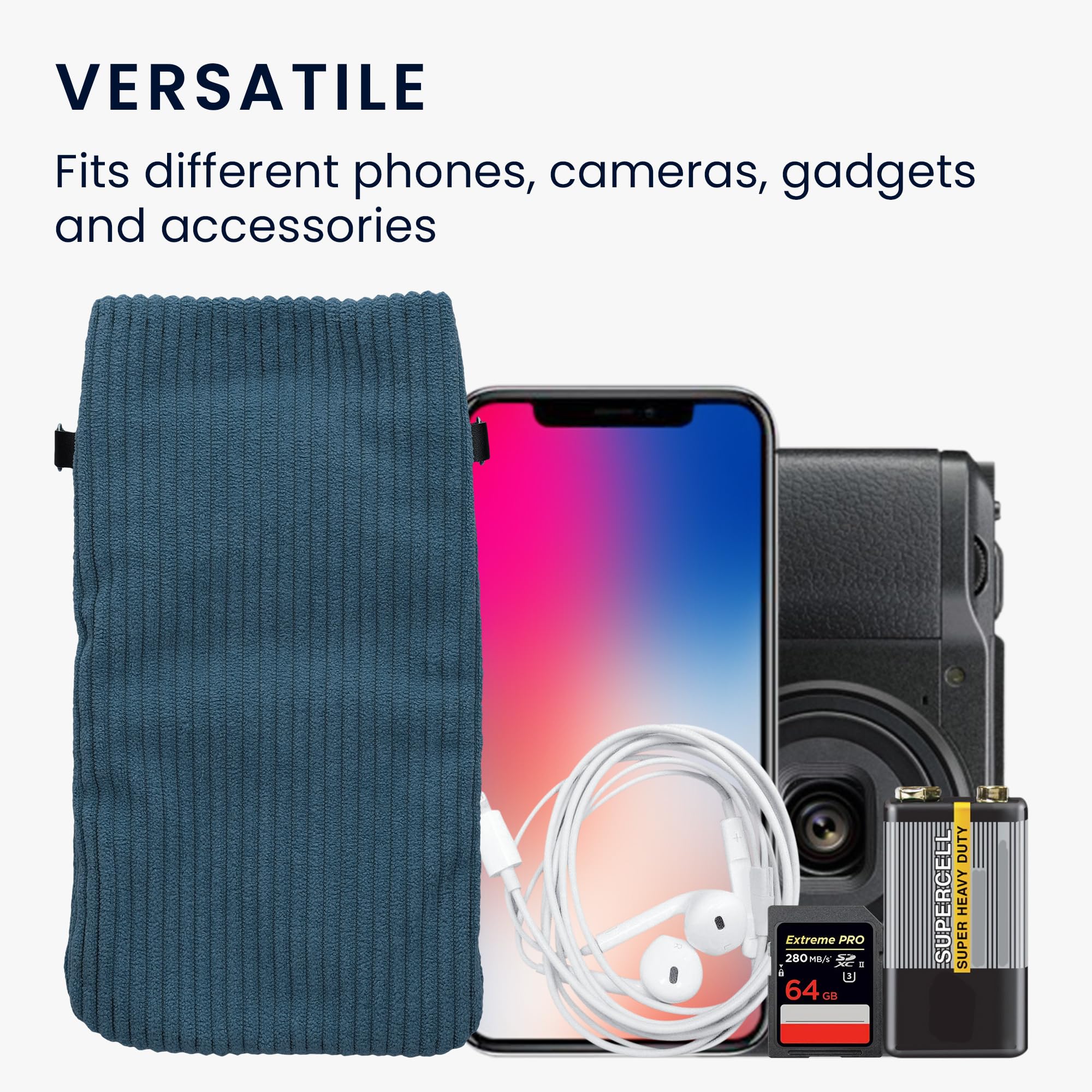 Kwmobile Corduroy Phone Bag XXL - 7" - 17.7 X 9 - View #7