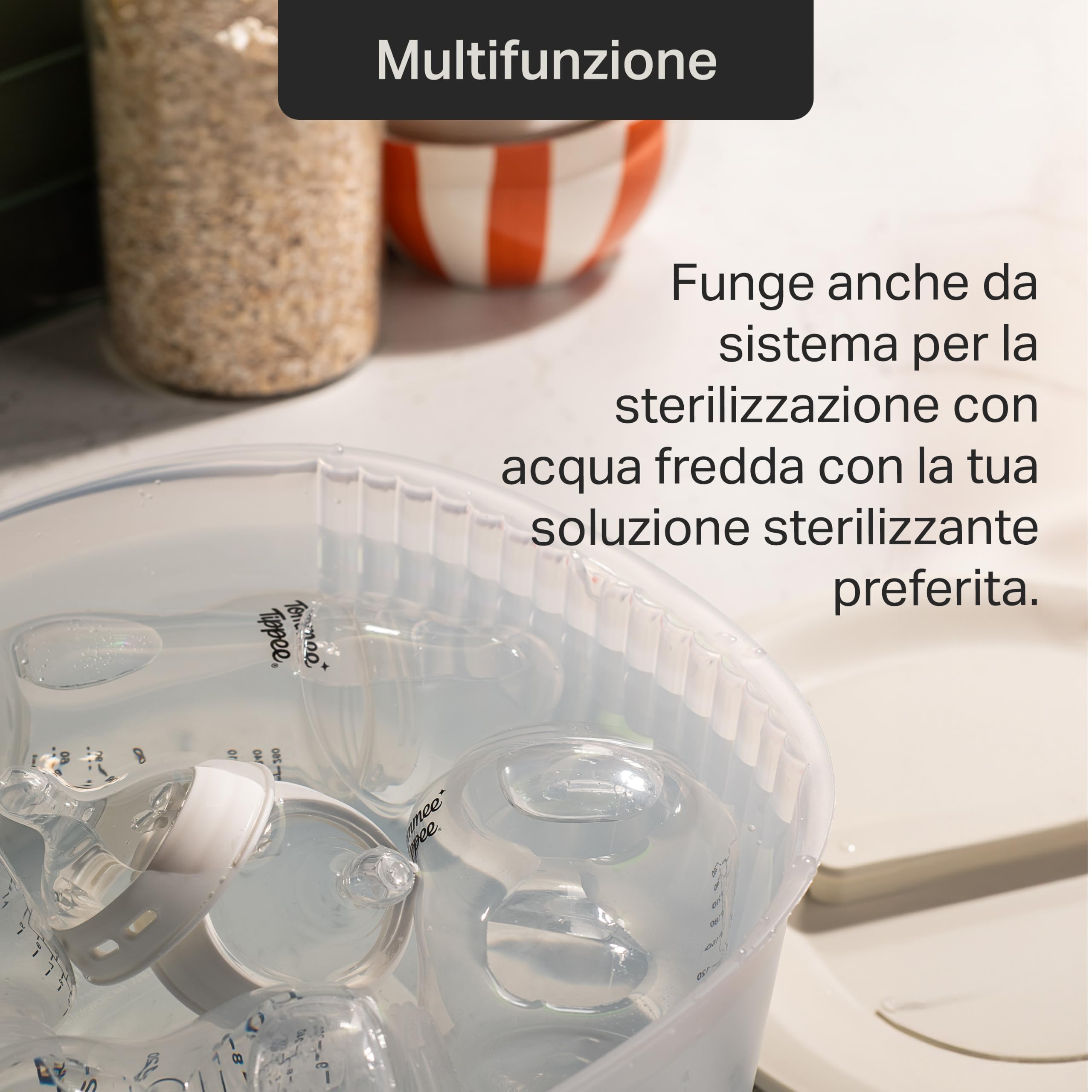 Tommee Tippee Sterilizzatore per Microonde 2-in-1 o Acqua Fredda per Biberon e Accessori