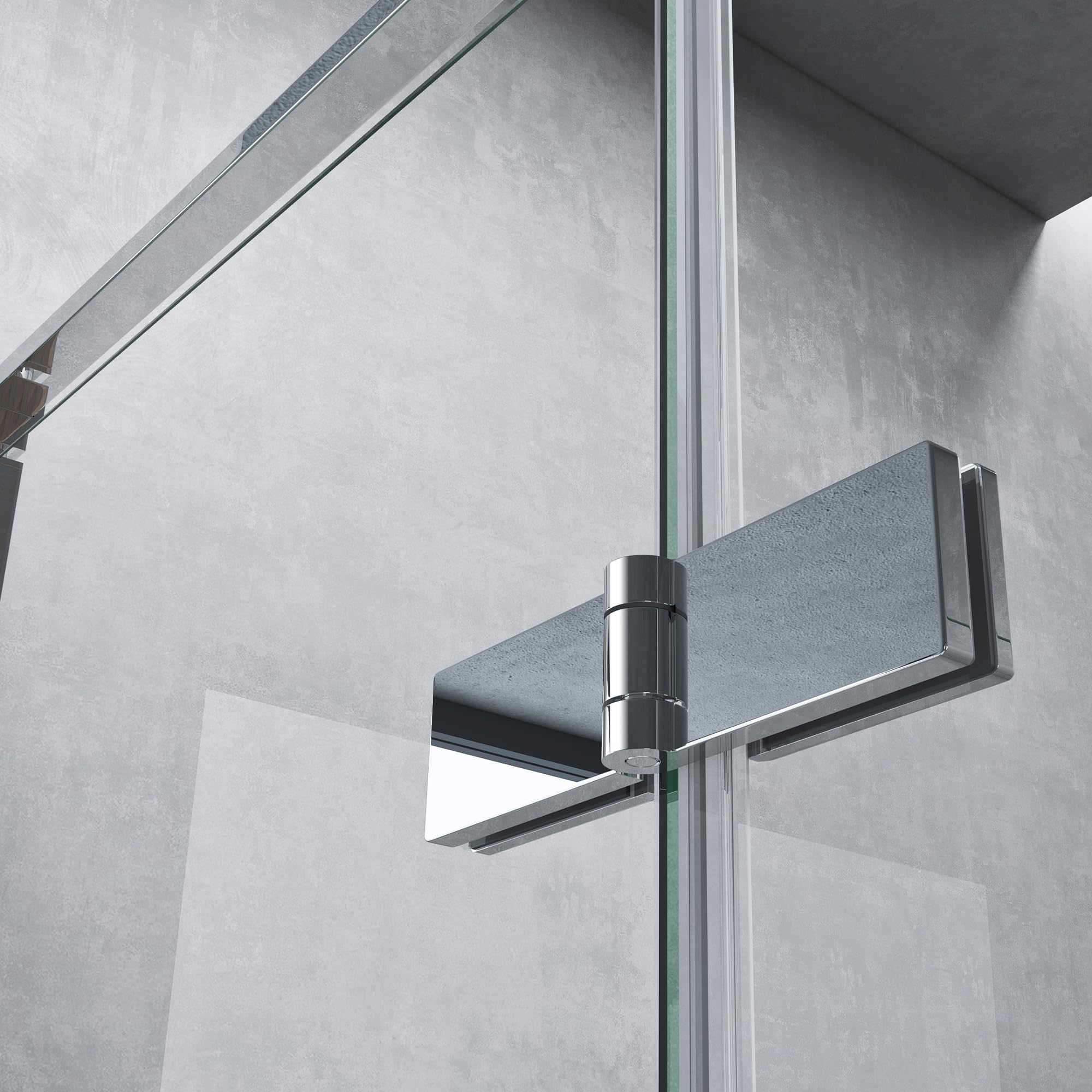 Mai & Mai Cabine de douche Paroi de douche 90x90x195cm Verre de Sécurité Trempé de 8mm avec Revêtement Nano Rav37-Plus
