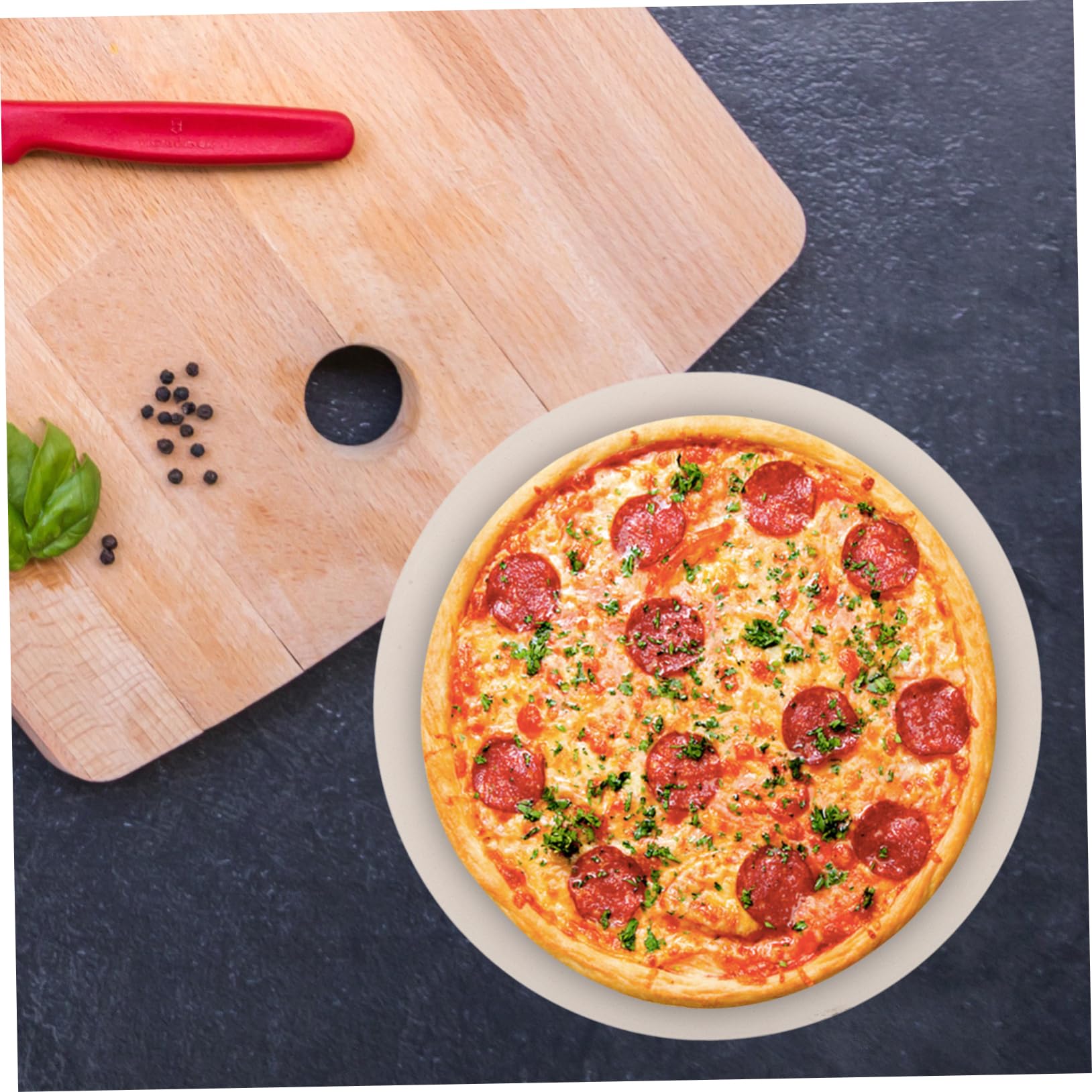 Piedra de Horno Redonda de Cordierita para Grill y Horno | Absorbe Humedad, Apta para Pizza y Pan, Formato Circular para Cocción Uniforme