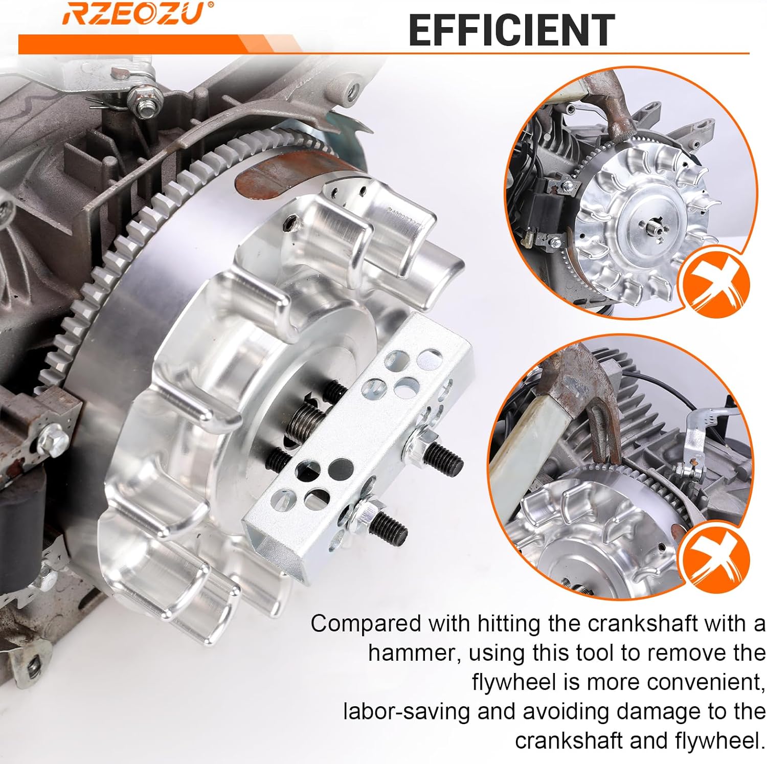 3/4" Crankshaft Holder Tool Kit Flywheel Puller Replacement for Predator 212 Engine Parts