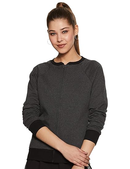 Women Printed Zipper Sweatshirt