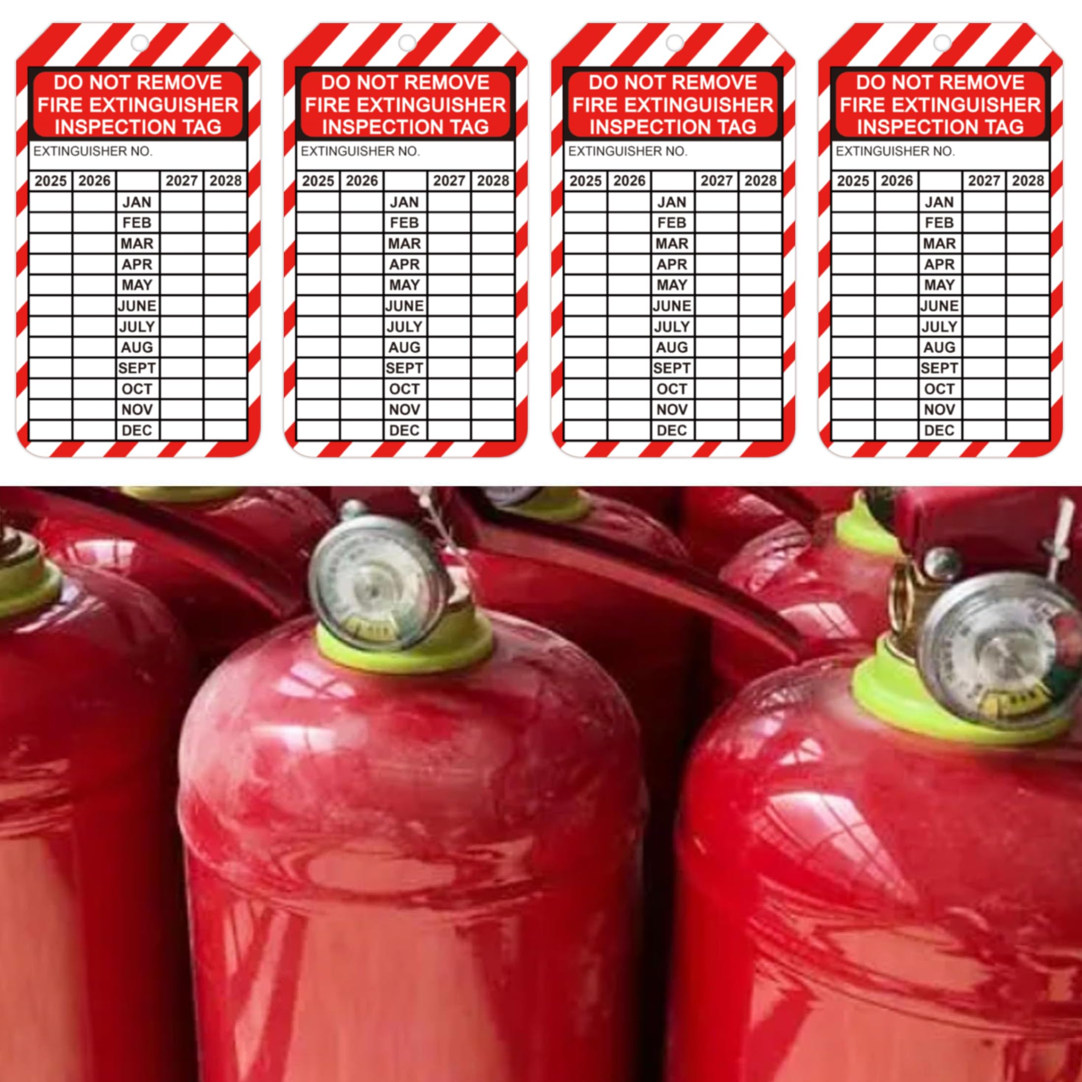 Fire Extinguisher Tags Smartsign Sided Fire Extinguisher Inspection ...