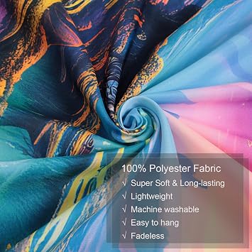 Simpkeely Fantasy Planet Tapestry, Blacklight Forest Natural Landscape Retro Aesthetic Wall Hanging, UV Reactive Sunset Trees Tapestries for Bedroom, Living Room - 110 x 150 cm