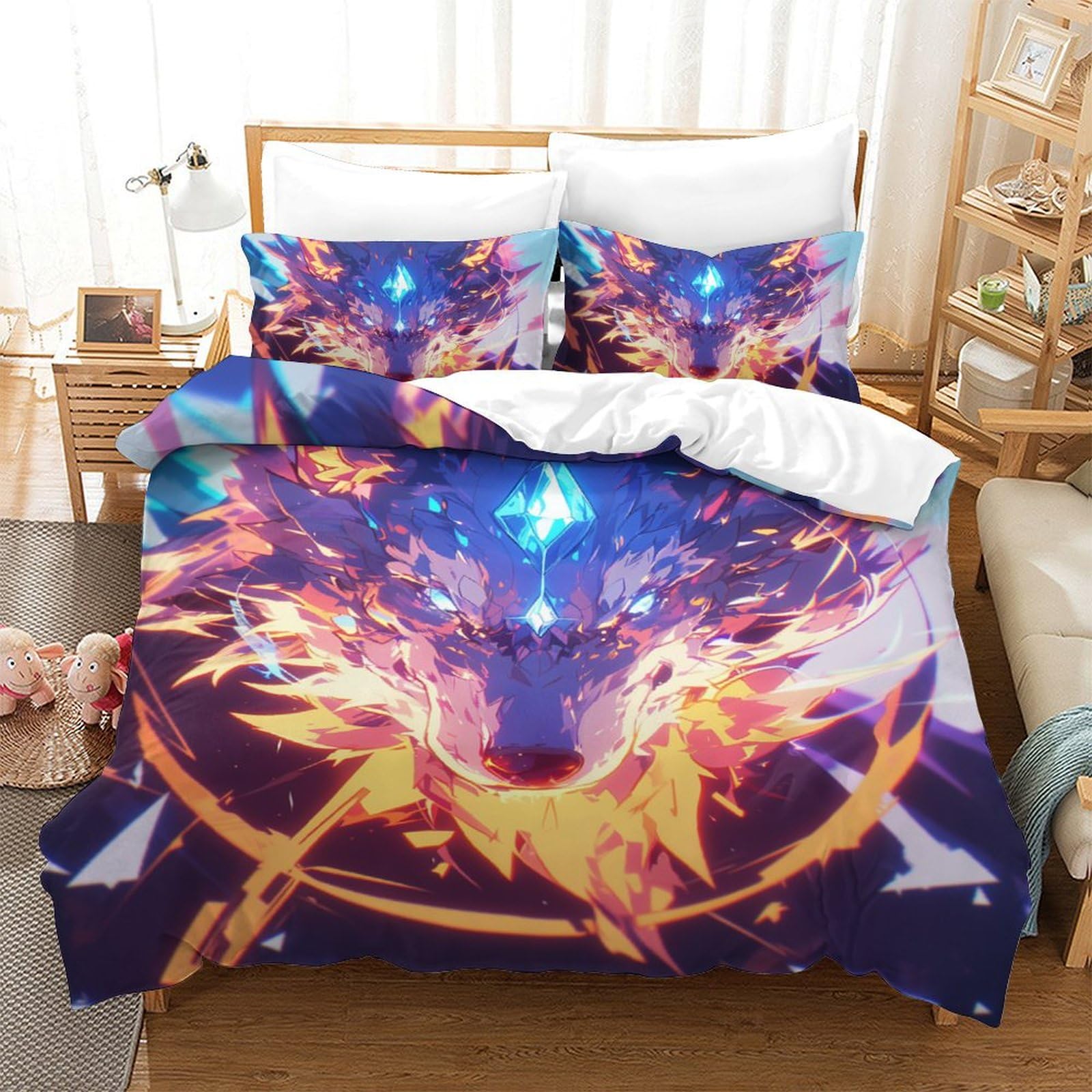 Parure de lit 3 pièces loup pour transformer l'ambiance de votre chambre