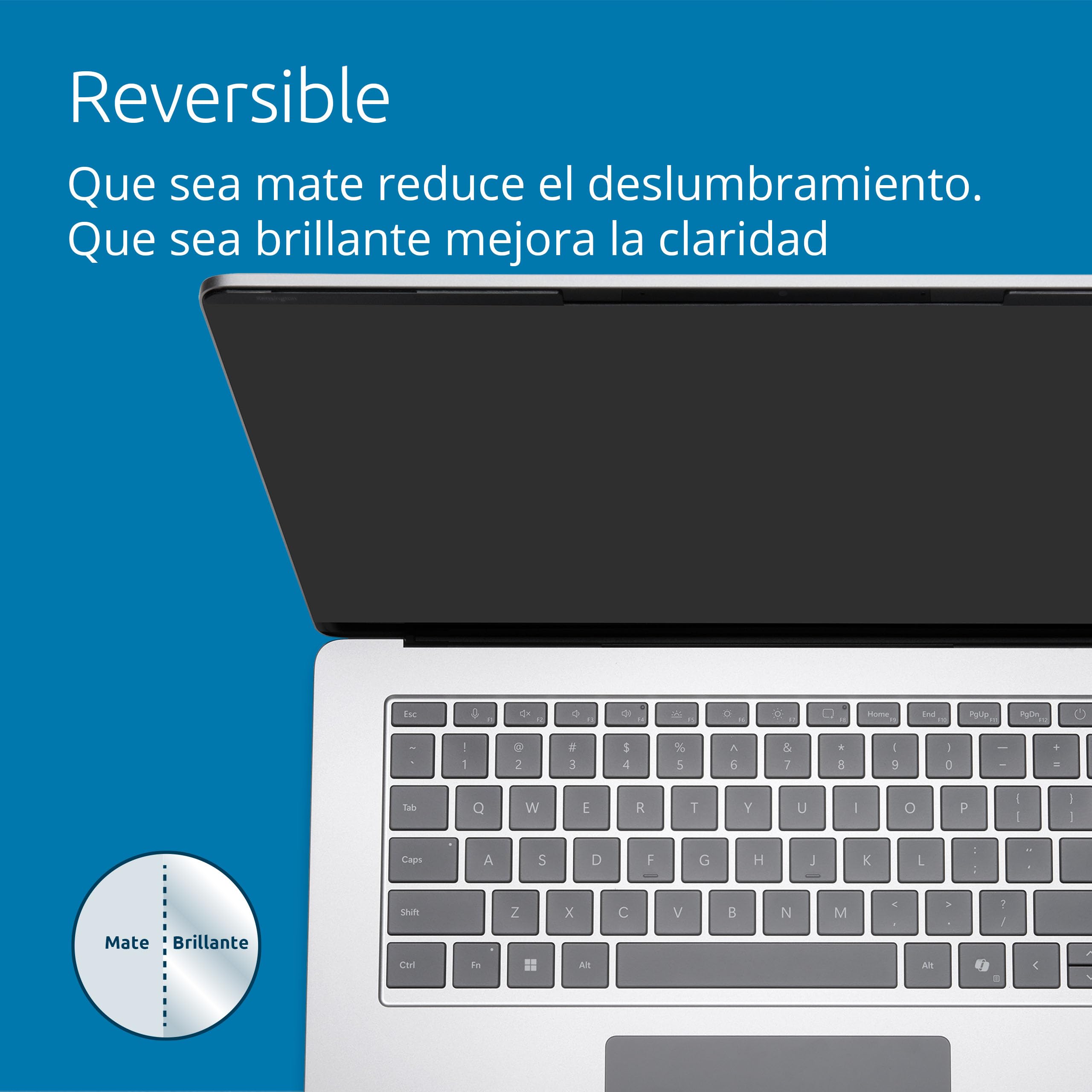 Filtro privacidad magnético MagPro Elite Kensington para portátil Microsoft Surface 15" (7ª ed.) con bloqueo luz azul, antirreflejos, antiarañazos, compatible con táctil y Surface Pen