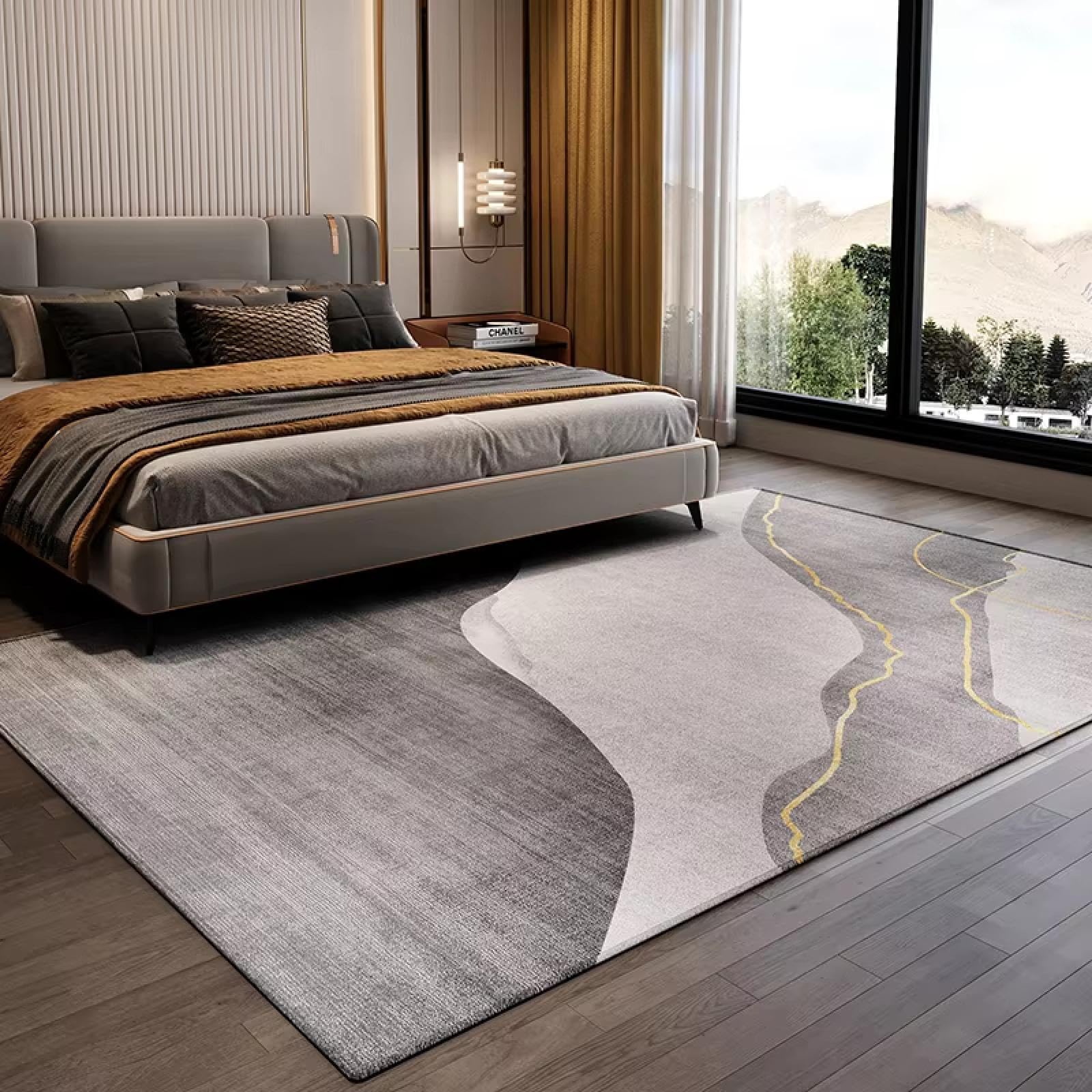 Tapis de salon 80x120cm moderne et abstrait pour decoration chic de chambre