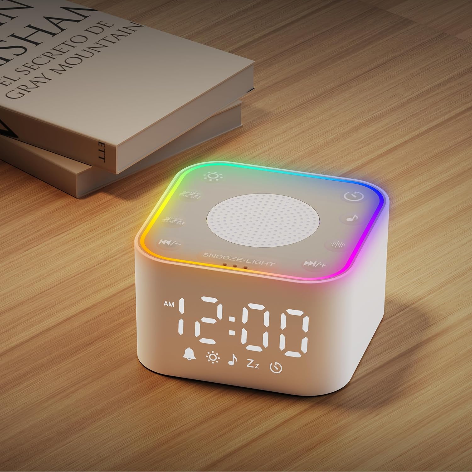 Wkzay White Noise Sound Machine 30 Non-Looping Sleep Sound Therapy for Adults - Noise Canceling for Bedroom Adjustable