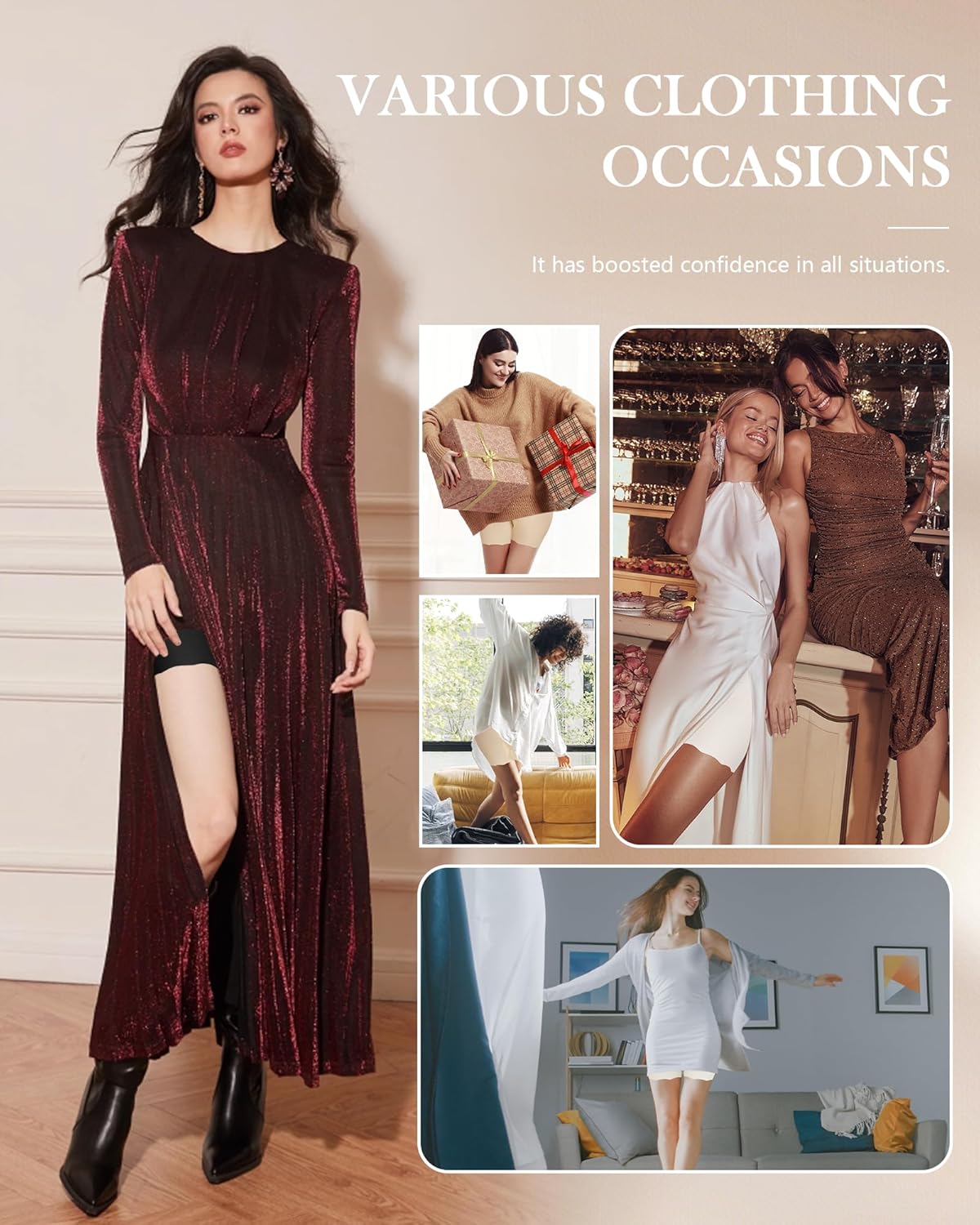 Smooth Loose Fitting Anti Chafing Shorts for Under Dresses Women Slip Shorts Seamless Boyshorts Panties - Image 6