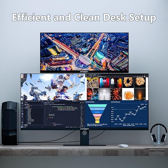INNOCN 40C1R Ultrawide Monitor 40 WQHD 3440 x 1440p 144Hz FreeSync Premium HDR400 21:9 Computer Display 95% DCI-P3 500Nits IPS USB Type-C HDMI Tilt/Height Adjustable, Mountable