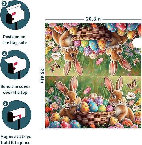 Miniatura 46 de Winter Cardinal Birds - Funda magnética para buzón, tamaño estándar de 25.5 x 21 pulgadas, diseño de pájaros rojos navideños para buzón