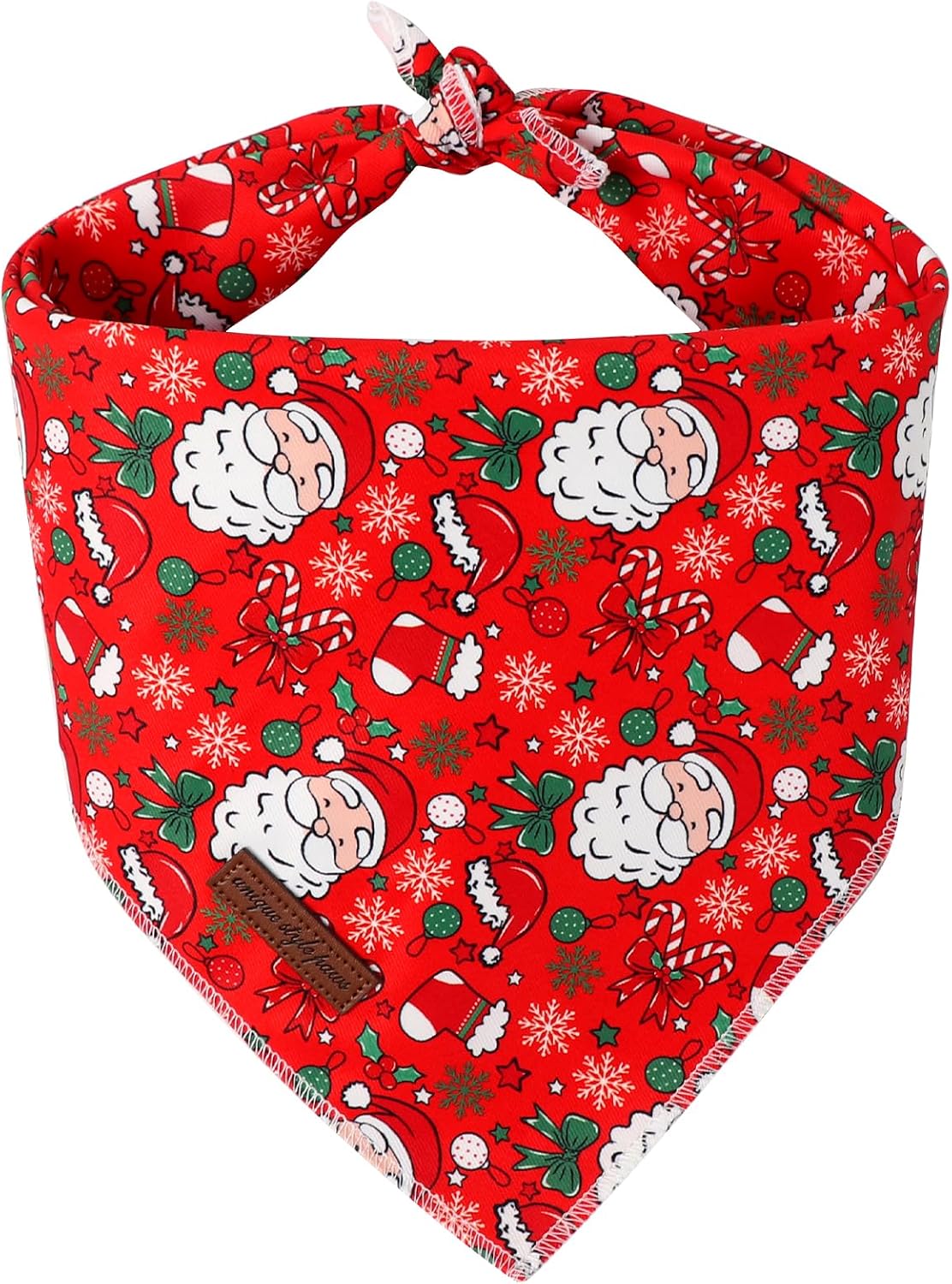 Unique Style Paws Dog Bandanas 1PC Washable Cotton Triangle Puppy Scarfs Red Hat Christmas Man with Colorful Flower for Small Medium Large Dogs and Cats