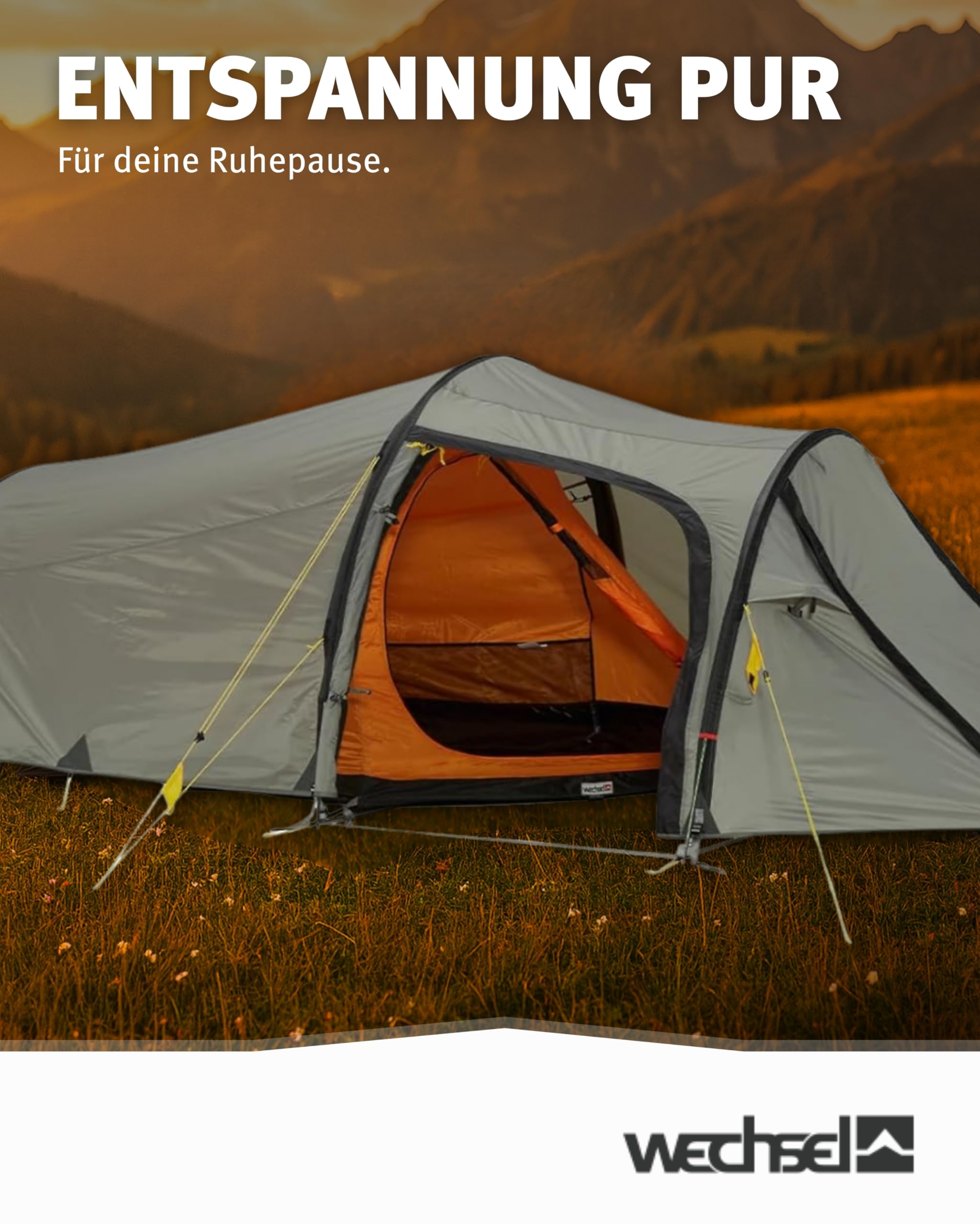 Wechsel Groundsheet Outpost 2 I Schwarz I robuste Zelt-Unterlage Boden I Zeltplane wasserdicht mit 7000mm Wassersäule I Bodenplane aus 75D Polyester I Camping-Plane zum Schutz vor Nässe & Schmutz