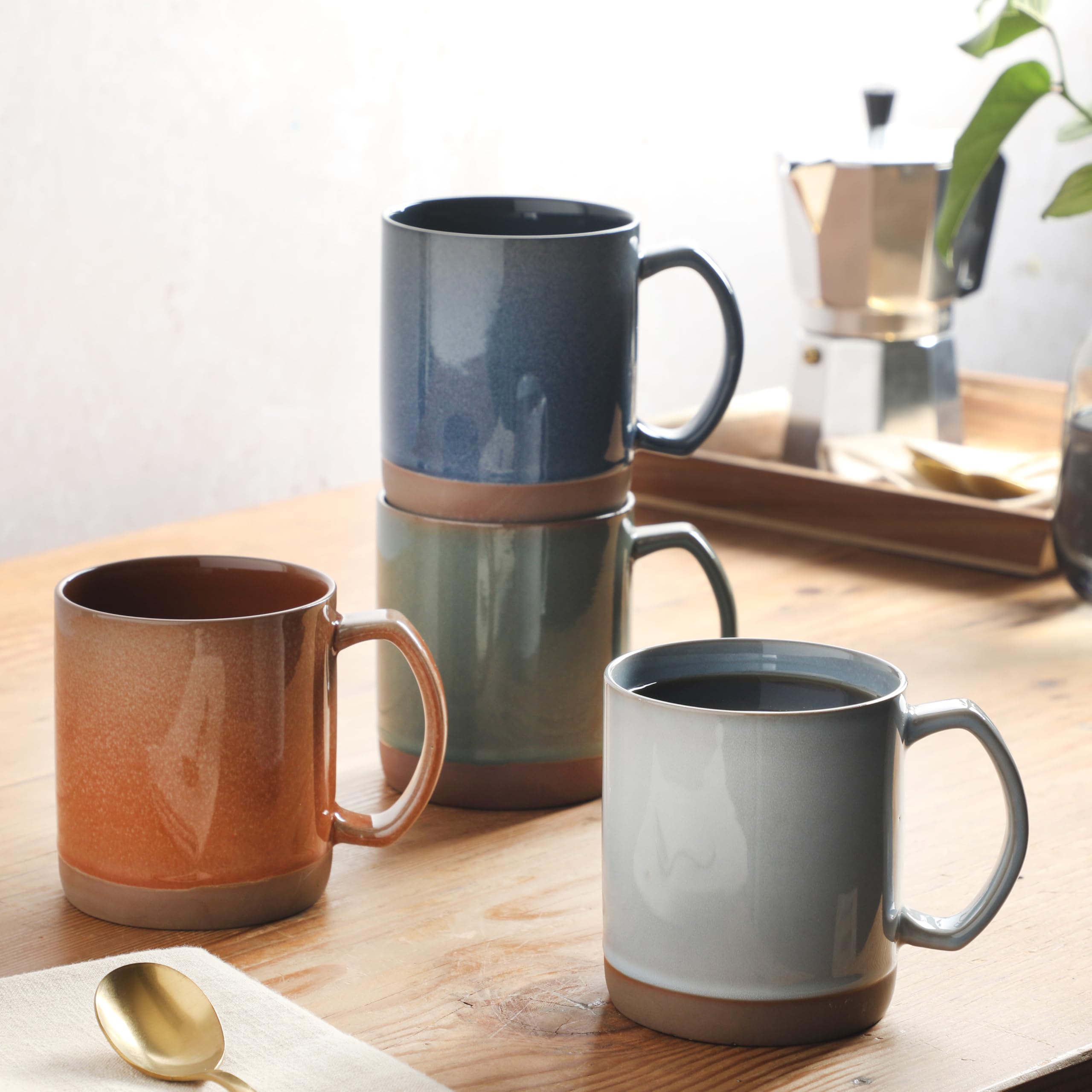 Amazon.com: Mr. Coffee Dorsey 4-Piece Mug Set 18.5 oz Ceramic