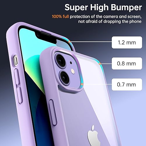 Miniatura 2 de Supdeal Funda transparente a prueba de golpes para iPhone 1212 Pro, No amarilla Protección militar contra caídas de 10 pies Parte trasera dura