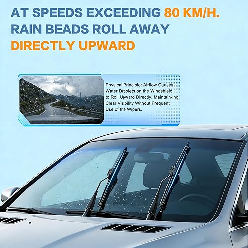 Vista 5 de GSPSCN - Limpiaparabrisas de calidad OEM de 13 + 13 pulgadas, premium, originales, de repuesto, silenciosos y duraderos, de alto rendimiento