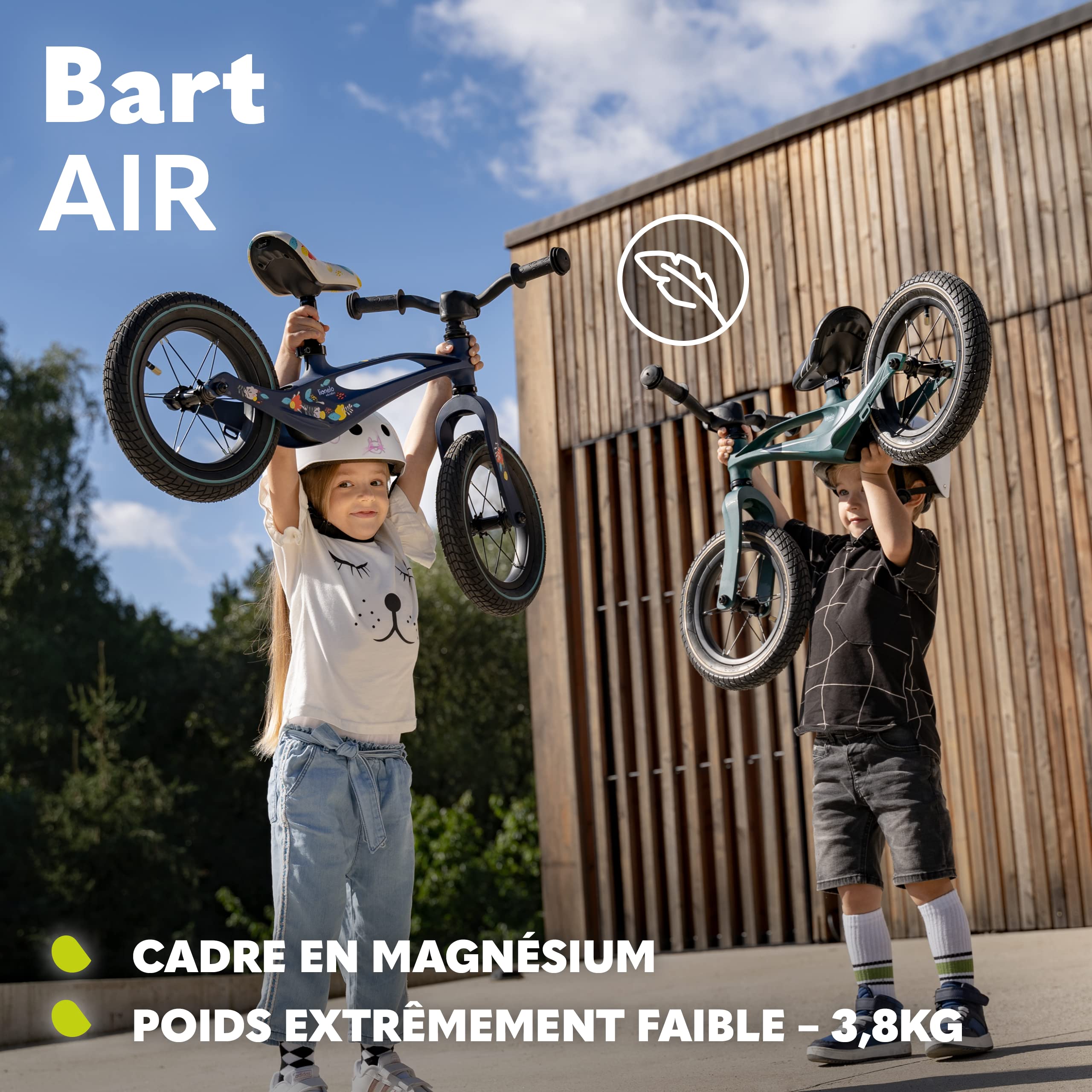 Lionelo Bart Air Draisienne 2-6 Ans, Roues 12 Pouces, Rose Violet | Pneus gonflables, cadre léger en magnésium 3,8 kg, selle et guidon réglables, repose-pieds, jusqu’à 30 kg