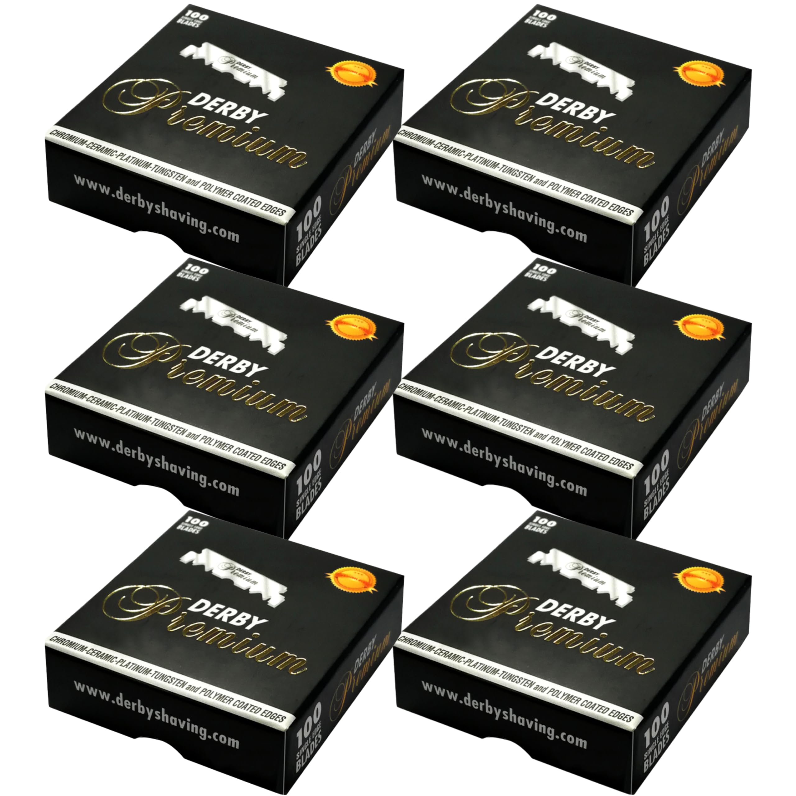 600 "Derby Premium" Single Edge Razor Blades for straight razor