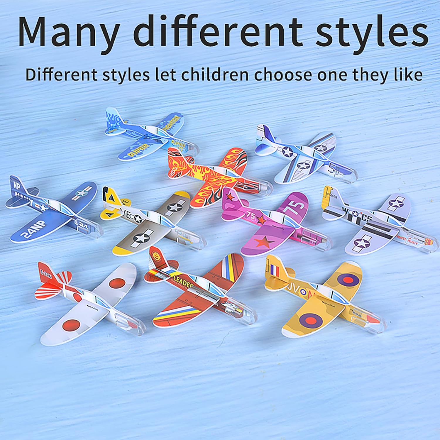 LUCKY GUESS Foam Gliders Planes Toys, Paper Airplane, Assorted Colors, Easy Assembly, Perfect for Party Favors & Classroom Prizes, Outdoor Flying Toys for Kids Boys and Girls (100 Pcs Foam Airplane)