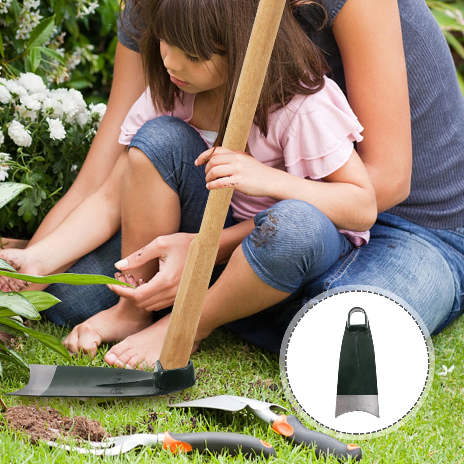 Kisangel azada agrícola rastrillos Pala Paisaje capacho jardineria Accesorios Invernadero Herramienta para césped Huerta Herramienta de jardín artilugio de jardineria Acero Inoxidable