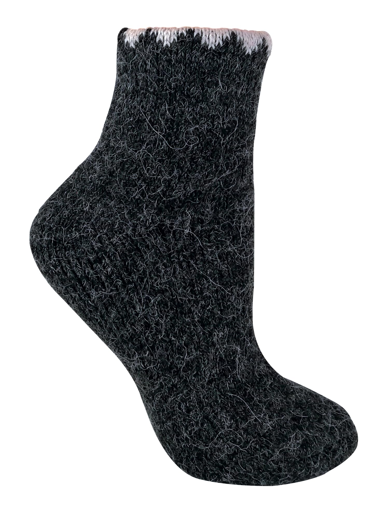 Ladies Thick Winter Warm Short Alpaca Wool Blend Hiking Socks for Ankle Boots