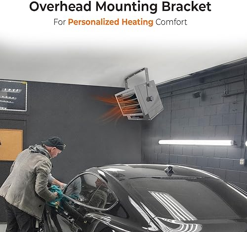 Miniatura 7 de Comfort Zone Electric Hard-Wired Digital Fan-Forced Ceiling Mount Space Heater with Remote, 6,000 Watt, 240 Volt, Overheat Protection, Digital