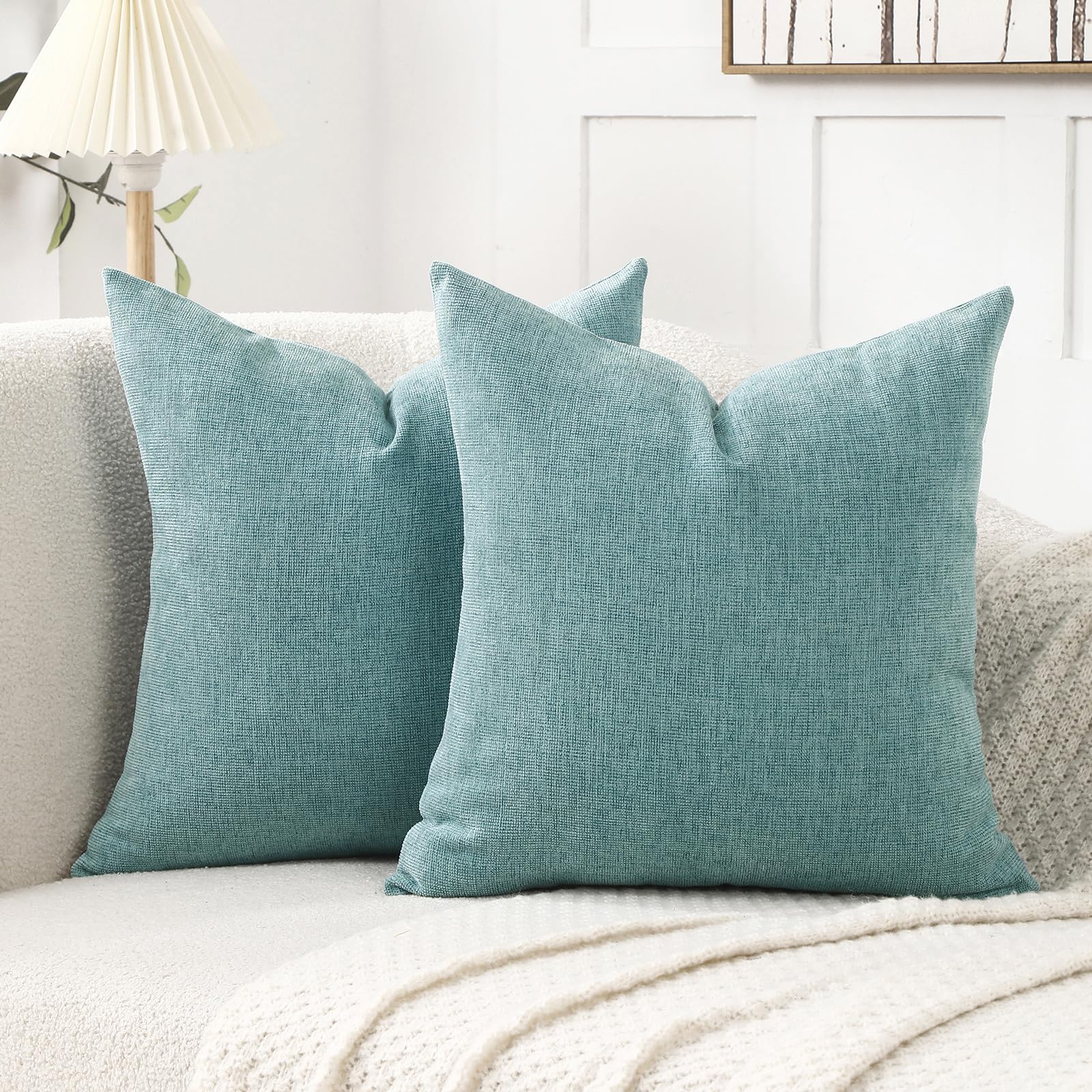 Jepeak24x24 Inch Decorative Chenille Throw Pillow Covers Pack Of