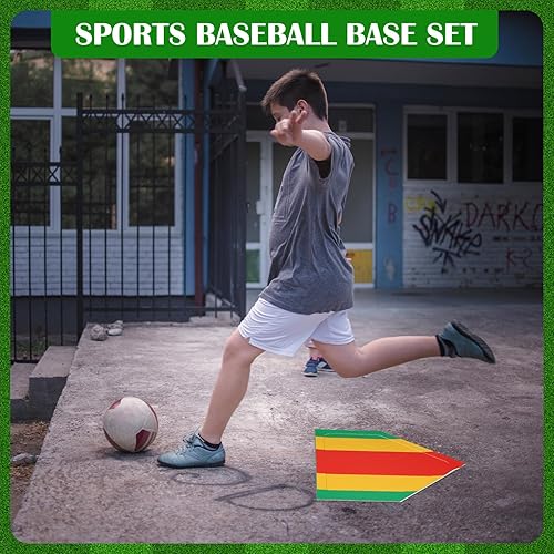 Miniatura 4 de Jenaai Placa de entrenamiento de 16 pulgadas para lanzadores de béisbol y softbol de alta visibilidad, base de goma para práctica de lanzamiento,