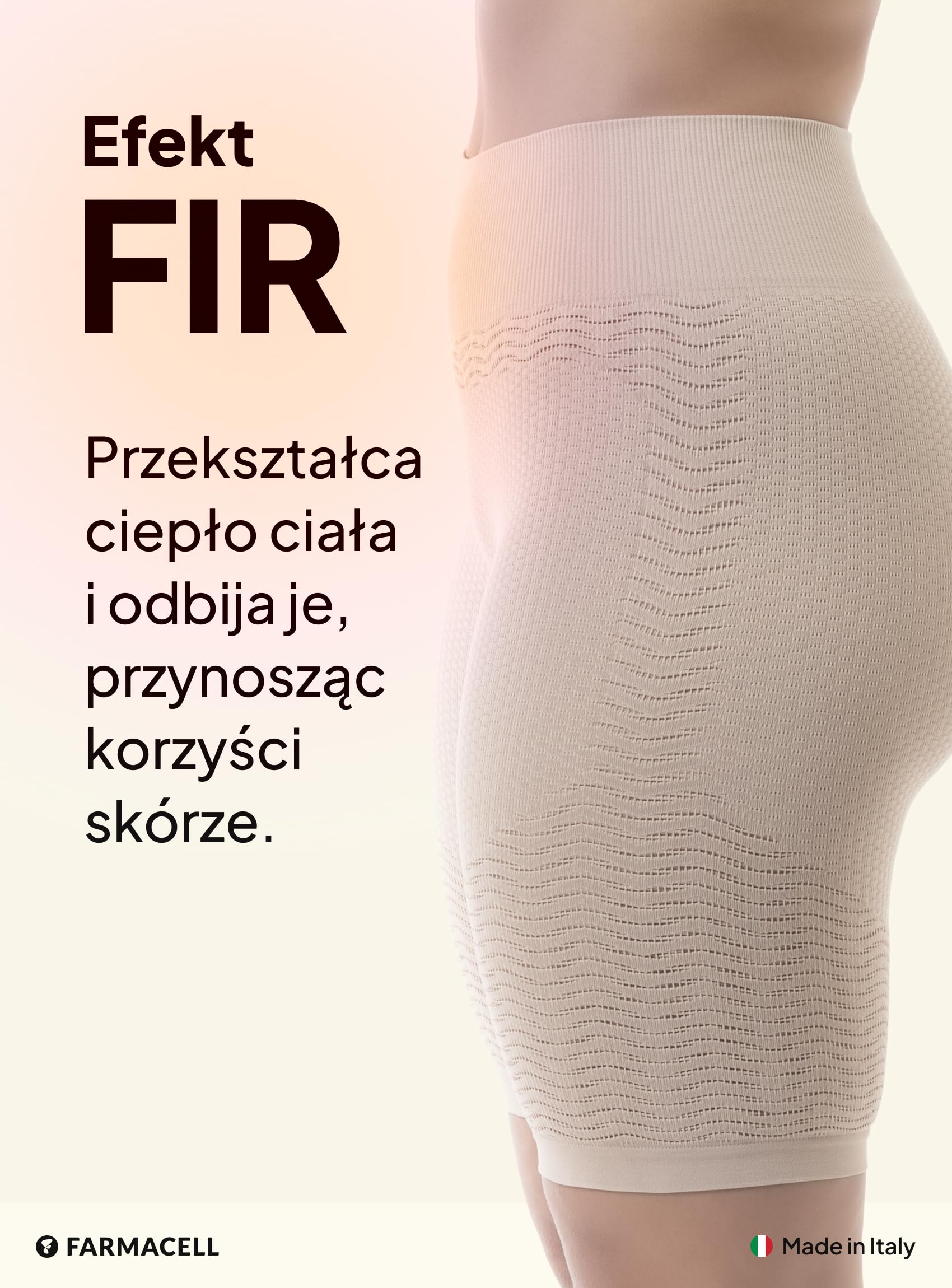 Farmacell Szorty Damskie Antycellulitowe 3D z Efektem FIR, Made in Italy, 1103