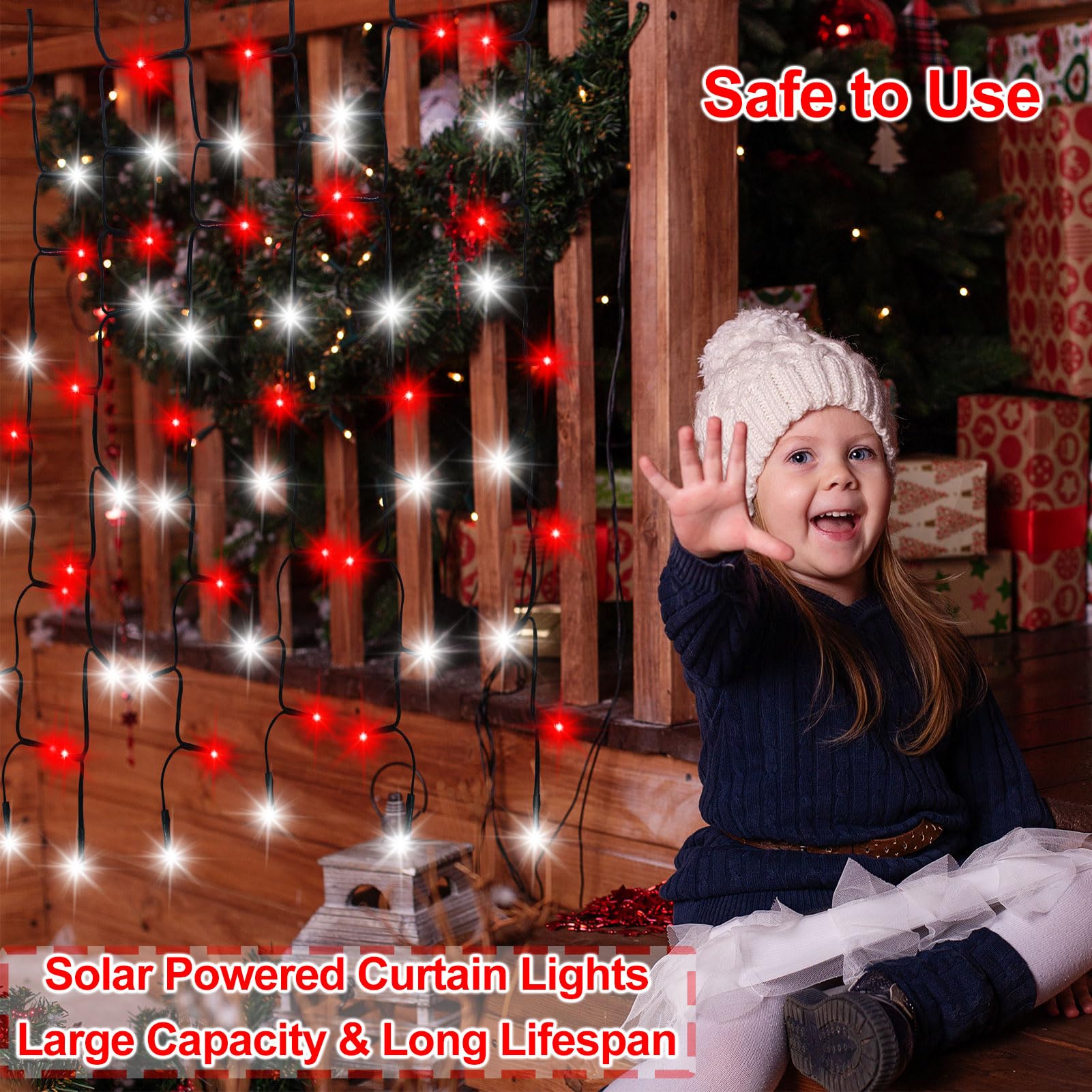 Dbfairy Christmas Star Net Lights 196led Connectable Dual Color Changing