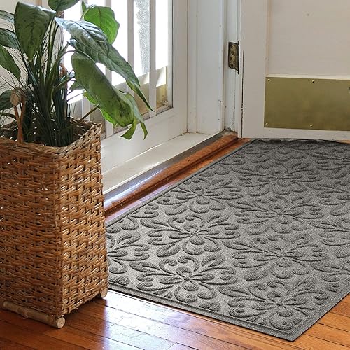 Miniatura 2 de Bungalow Flooring Waterhog - Tapete para puerta, 3 x 5 pies, fabricado en Estados Unidos, duradero y decorativo, resistente al deslizamiento, para