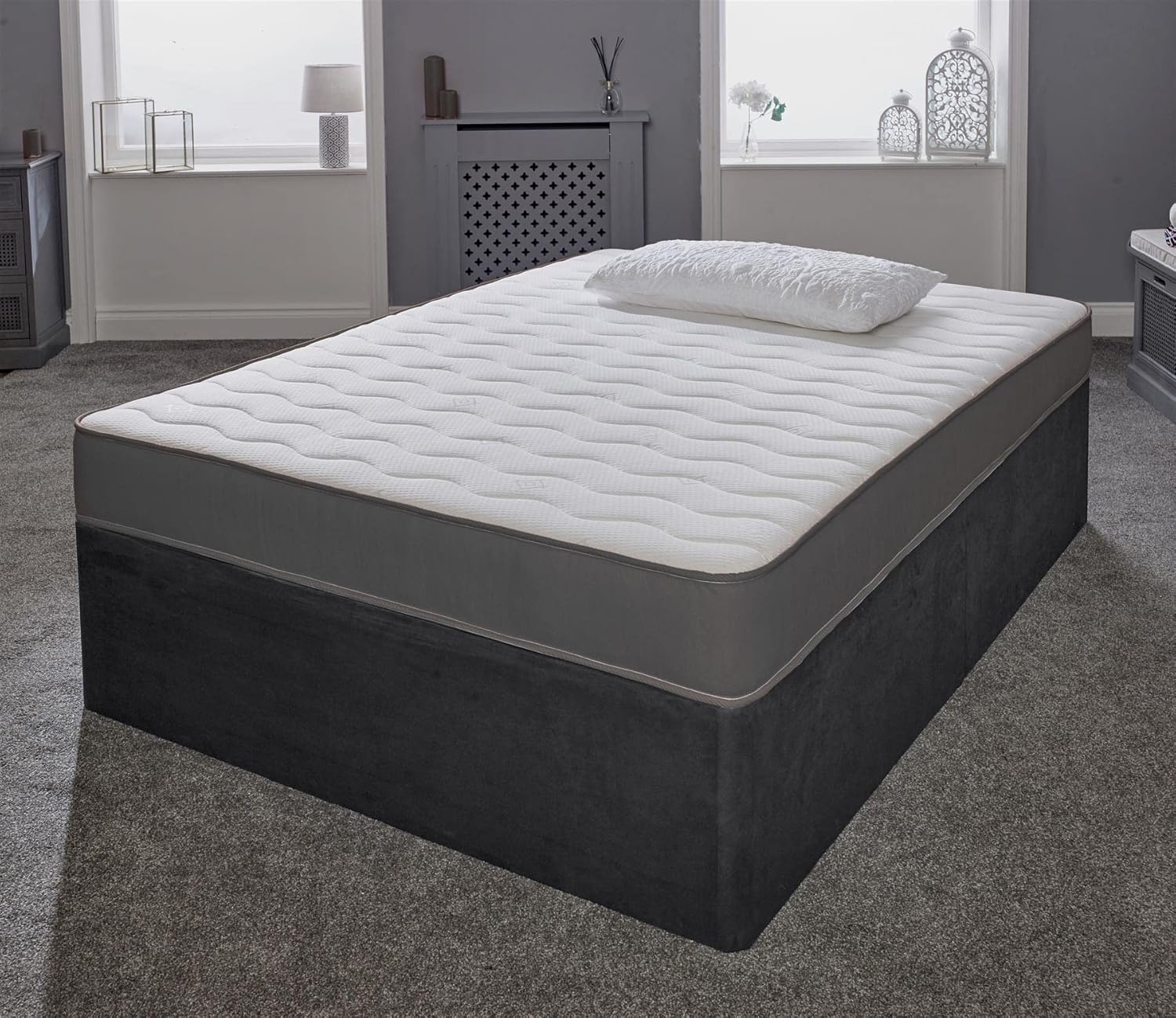 eXtreme comfort ltd Hybrid Cooltouch Colours Mattress | Grey | Single (90 x 190cm) | Memory Foam and Coil Spring | Cooltouch Breathable Cover | Plush Comfort | UK Made image 2