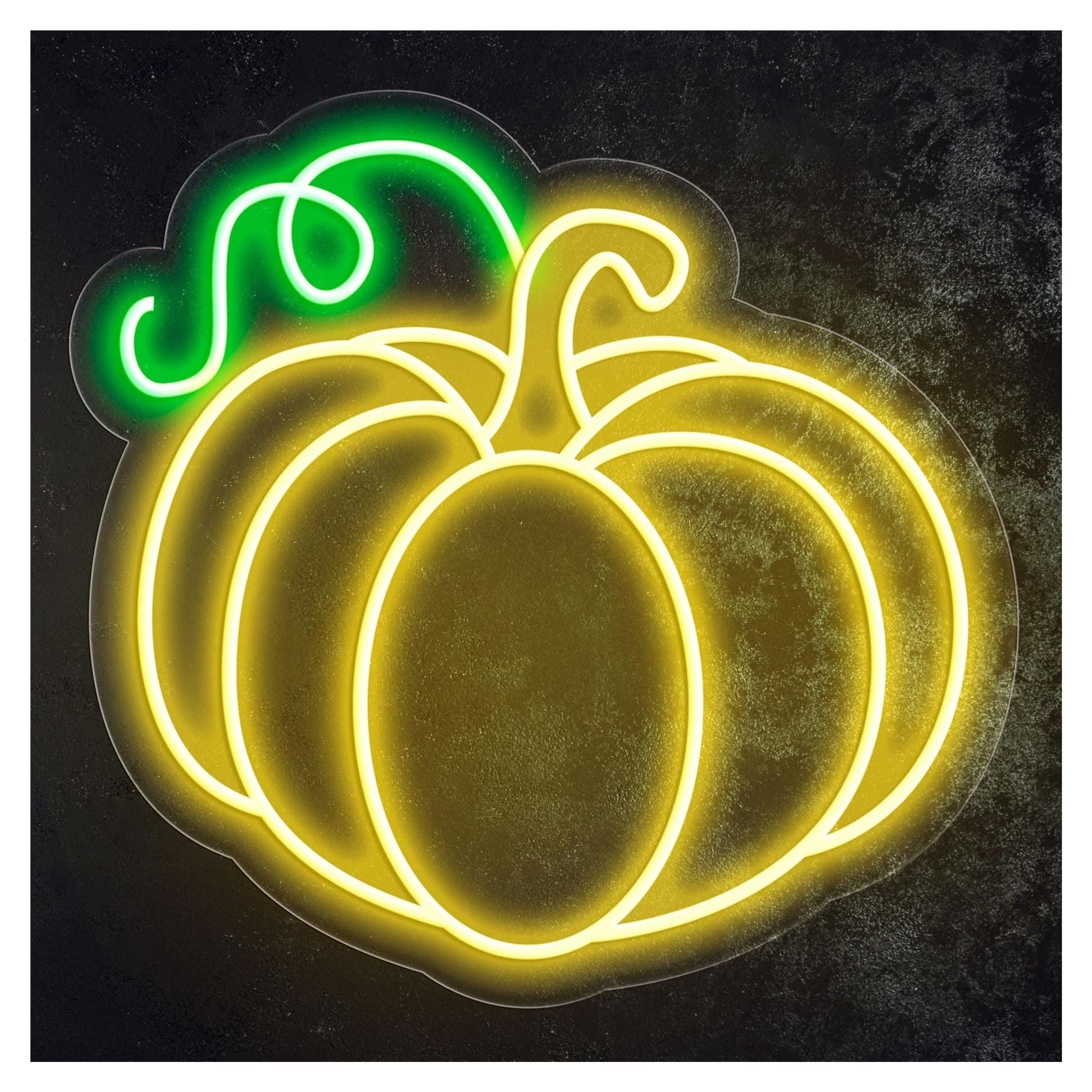 RONGCH Hanging Art Neon Signs Cute Pumpkin Neon Sign, Suitable for Festival Party Decor with Brightness Adjustable 39cmx40cm(A)
