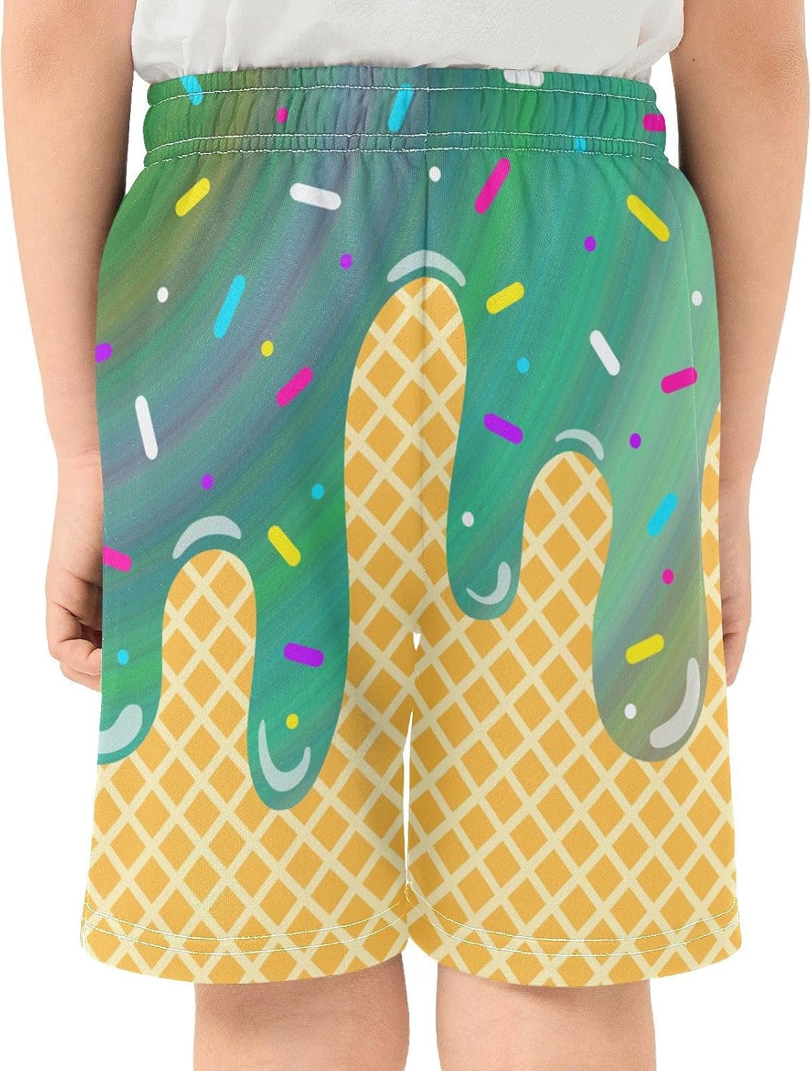 Boys Athletic Shorts Basketball Shorts Ice Cream Hiking Gym Shorts with Pocket for Outdoor Activity 7-15Y - Image 5