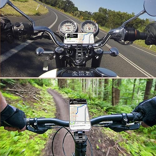 Miniatura 8 de VRIG MG18L Soporte de teléfono para bicicleta, sujeción magnética y bloqueo seguro, soporte universal para teléfono para bicicleta y motocicleta,