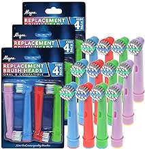 Replacement Toothbrush Heads for Oral B Braun Electric Toothbrush- 12 Pk of Kids Colorful Brush Heads Compatible with Oral-b- Soft Bristles, Small Heads, Fits Pro 1000, Action, Floss & More!