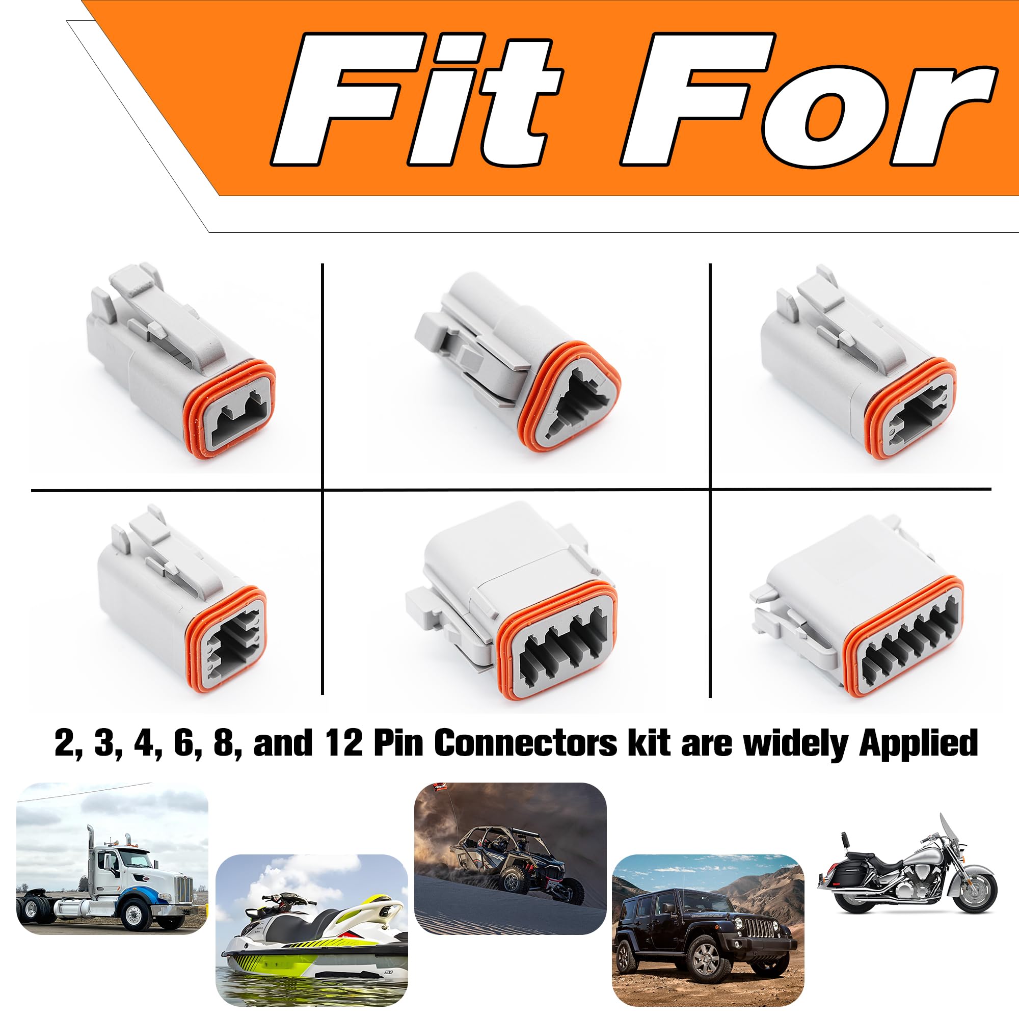 Amazon.com: 601PCS DT Deutsch Connector Kit,2 3 4 6 8 12 Pin DT