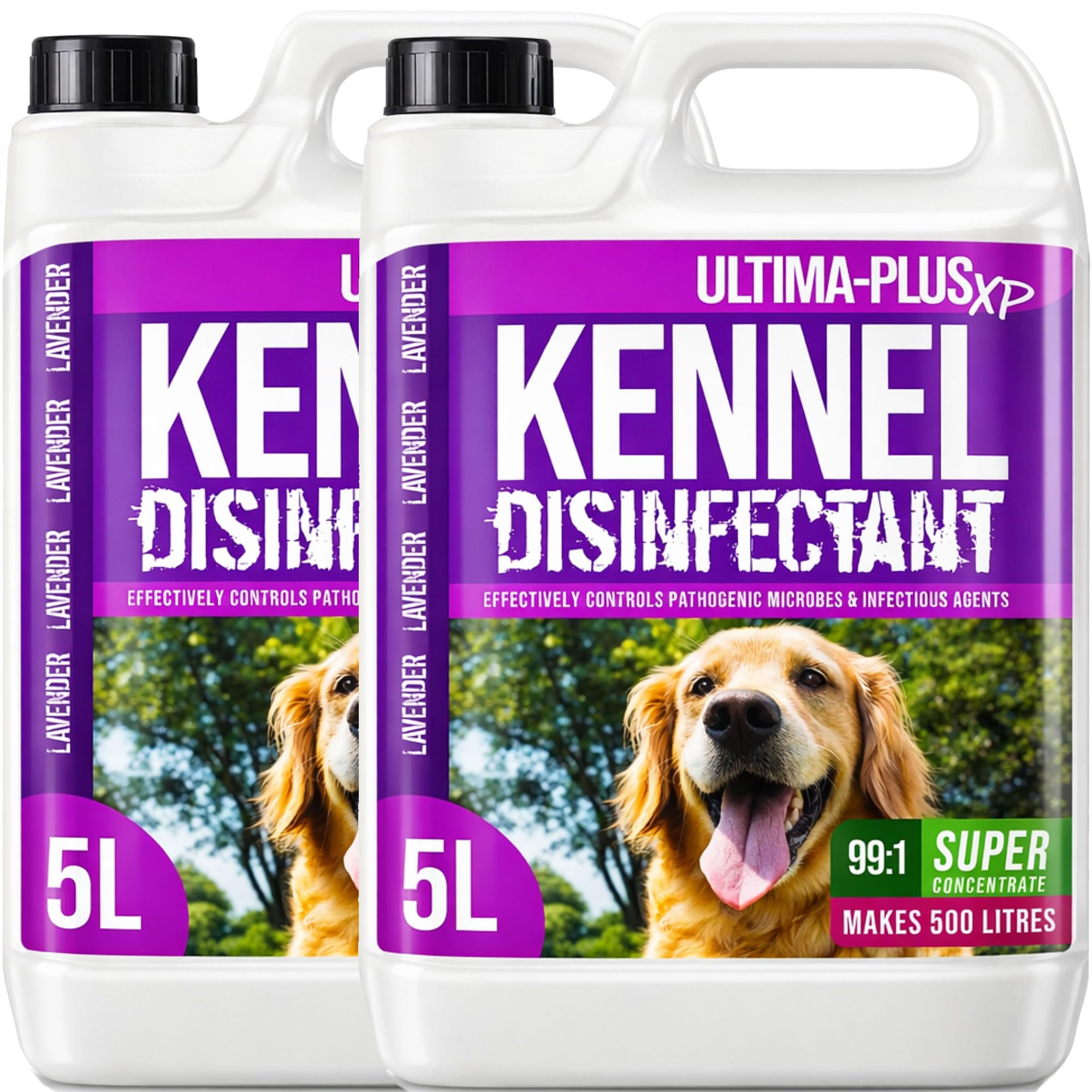 ULTIMA-PLUS XP Kennel Kleen - Disinfectant, Cleaner, Sanitiser & Deodoriser, Concentrated Formula, For use in Kennels, Catteries, Hatches and More! (Lavender Fragrance, 10 Litres)