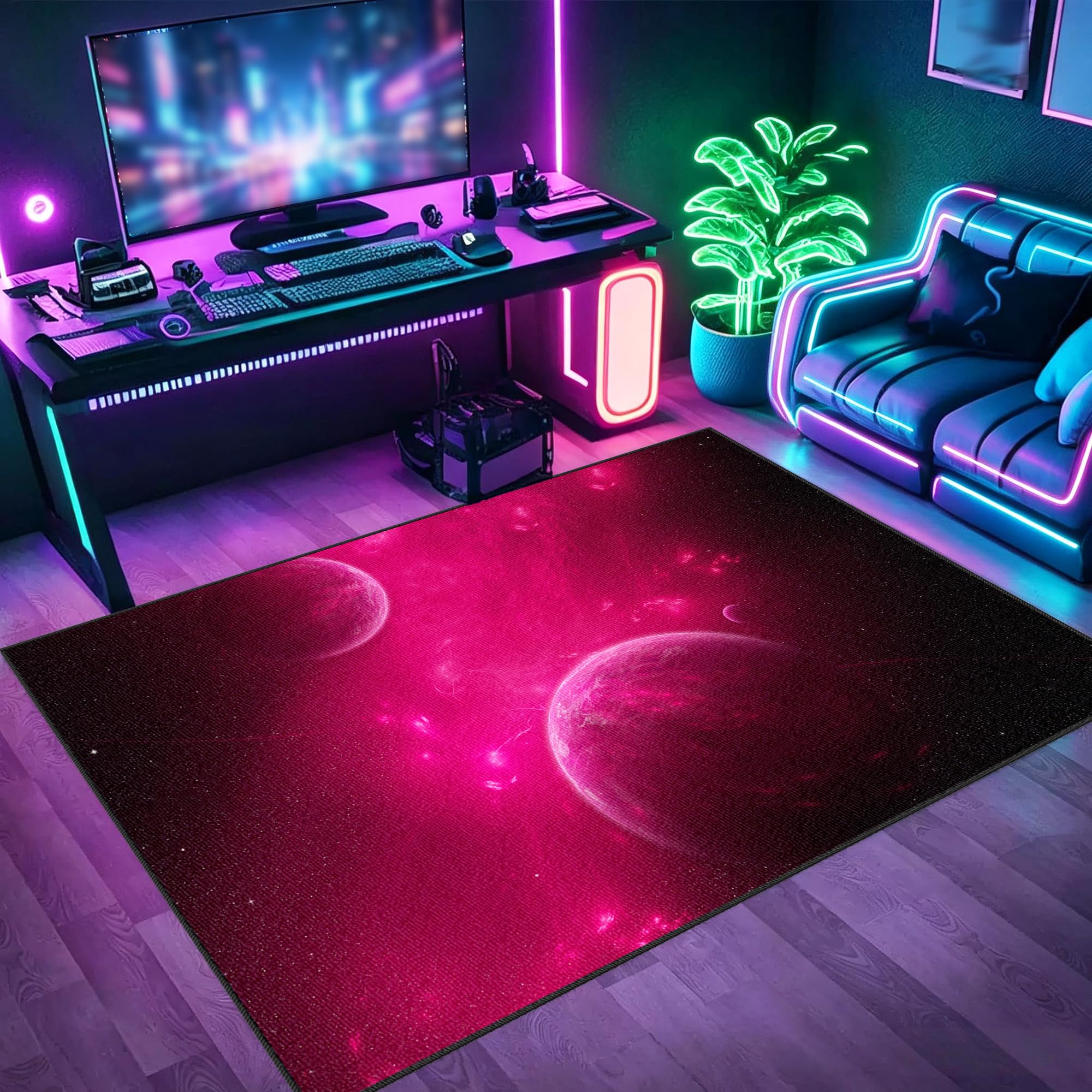 Tapis de chaise de bureau gamer anti-rayures pour salle de jeu