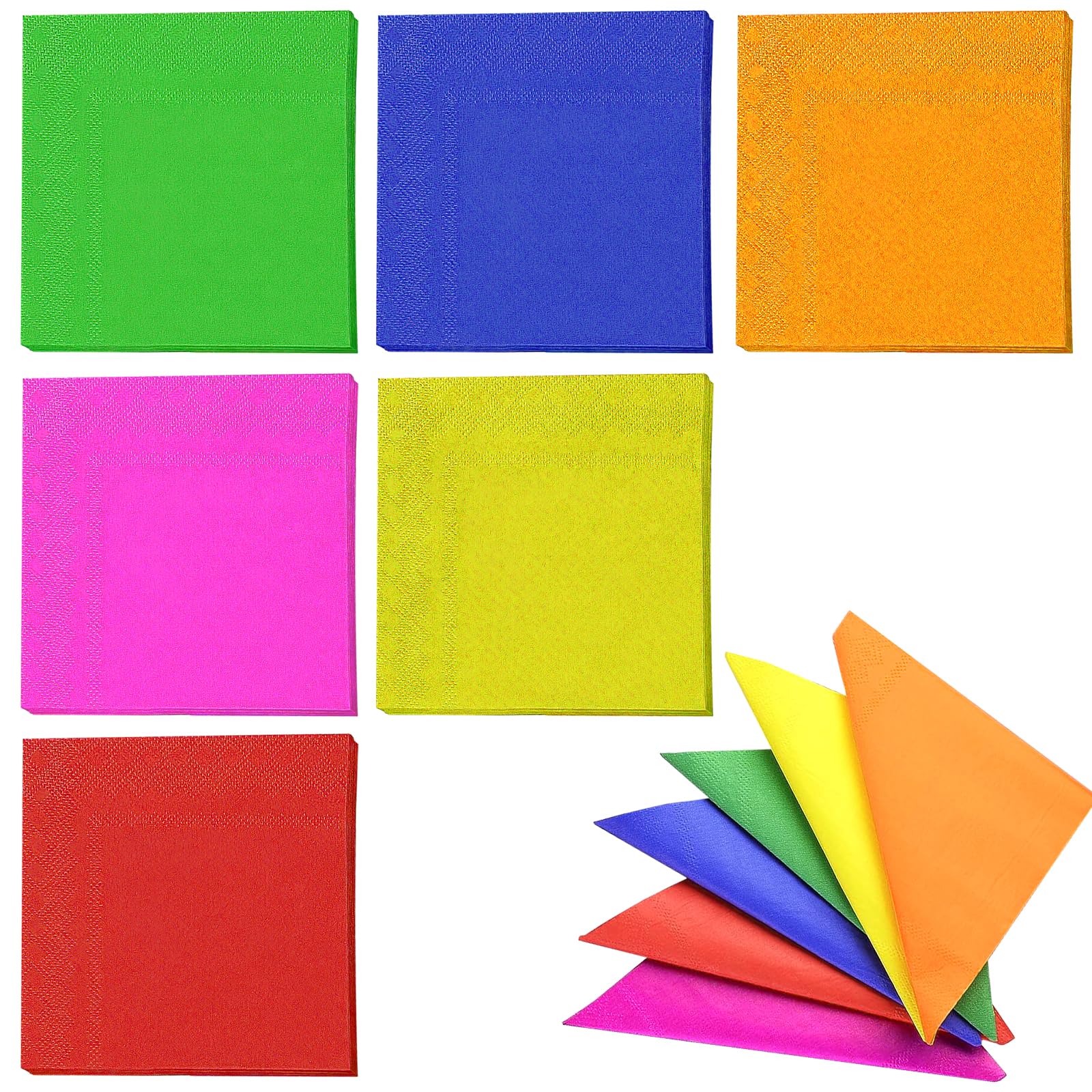 Serviettes 7 Couleurs 25x25 Lot De 180 Serviettes En Papier Colorées De 25 X 25 Cm, Pour Cocktail, Fête, Origami, Gastronomie, Anniversaire, Mariage, Réunion De Famille, 9 Couleurs Serviettes Enfant Mariage Serviettes 7 Couleurs 25x25 Lot De 180 Serviettes En Papier Colorées De 25 X 25 Cm, Pour Cocktail, Fête, Origami, Gastronomie, Anniversaire, Mariage, Réunion De Famille, 9 Couleurs Serviettes Enfant Mariage