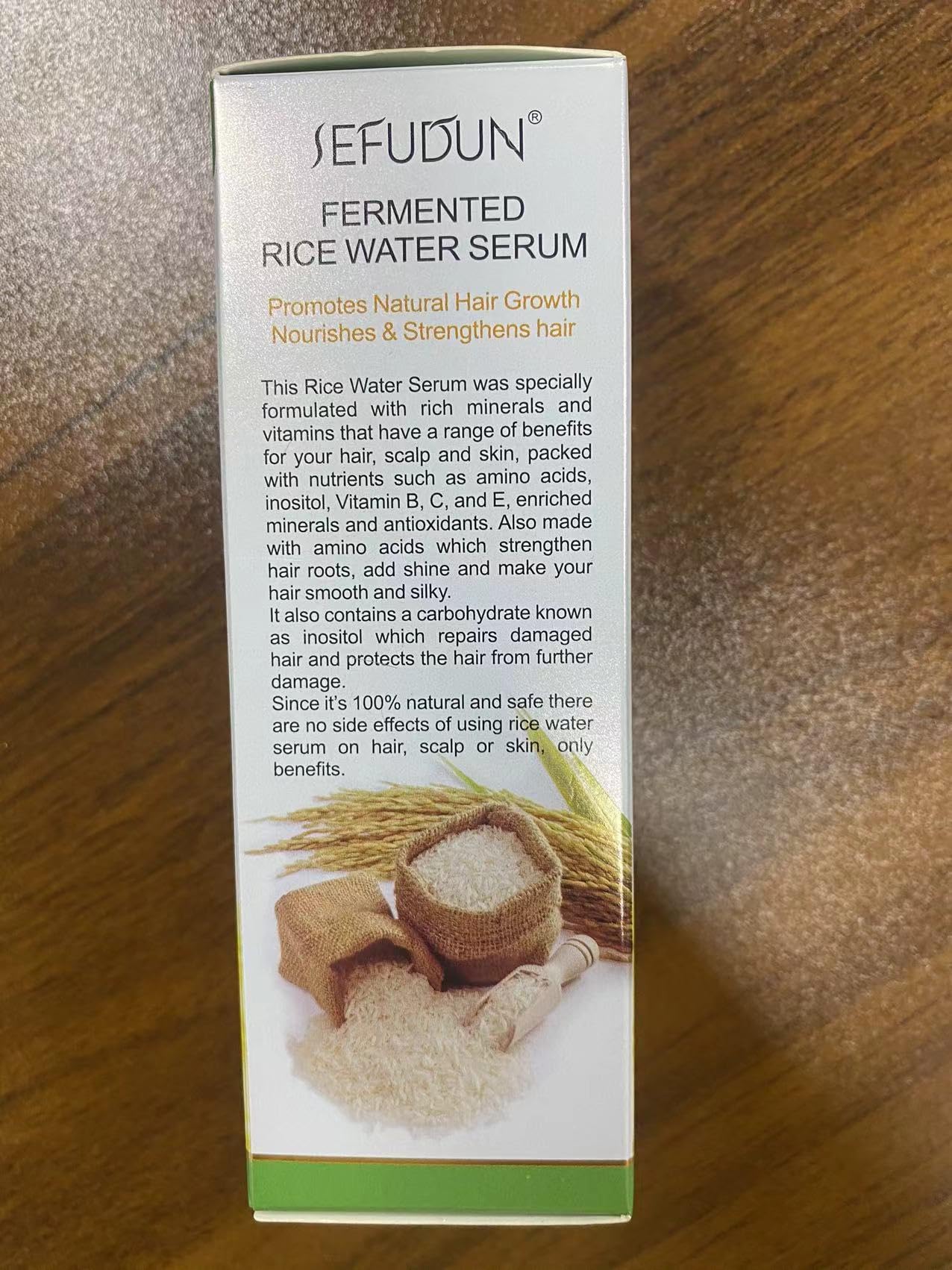 Olio Essenziale di Acqua di riso per Capelli, Sopracciglia e Crescita delle Ciglia, Olio per il Trattamento della Caduta dei Capelli per Donne e Uomini (60ML)