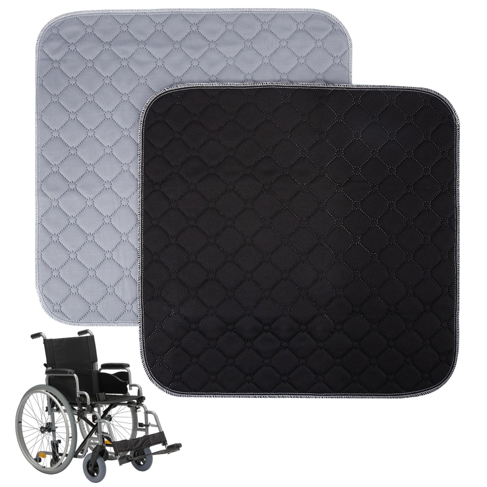 2 Empapador silla para incontinencia 50*50,Fundas lavables para sillas de ruedas,Protectores impermeables y muy absorbentes para sillas de ruedas,Coches y sofás,reutilizables y respetuosos con la piel