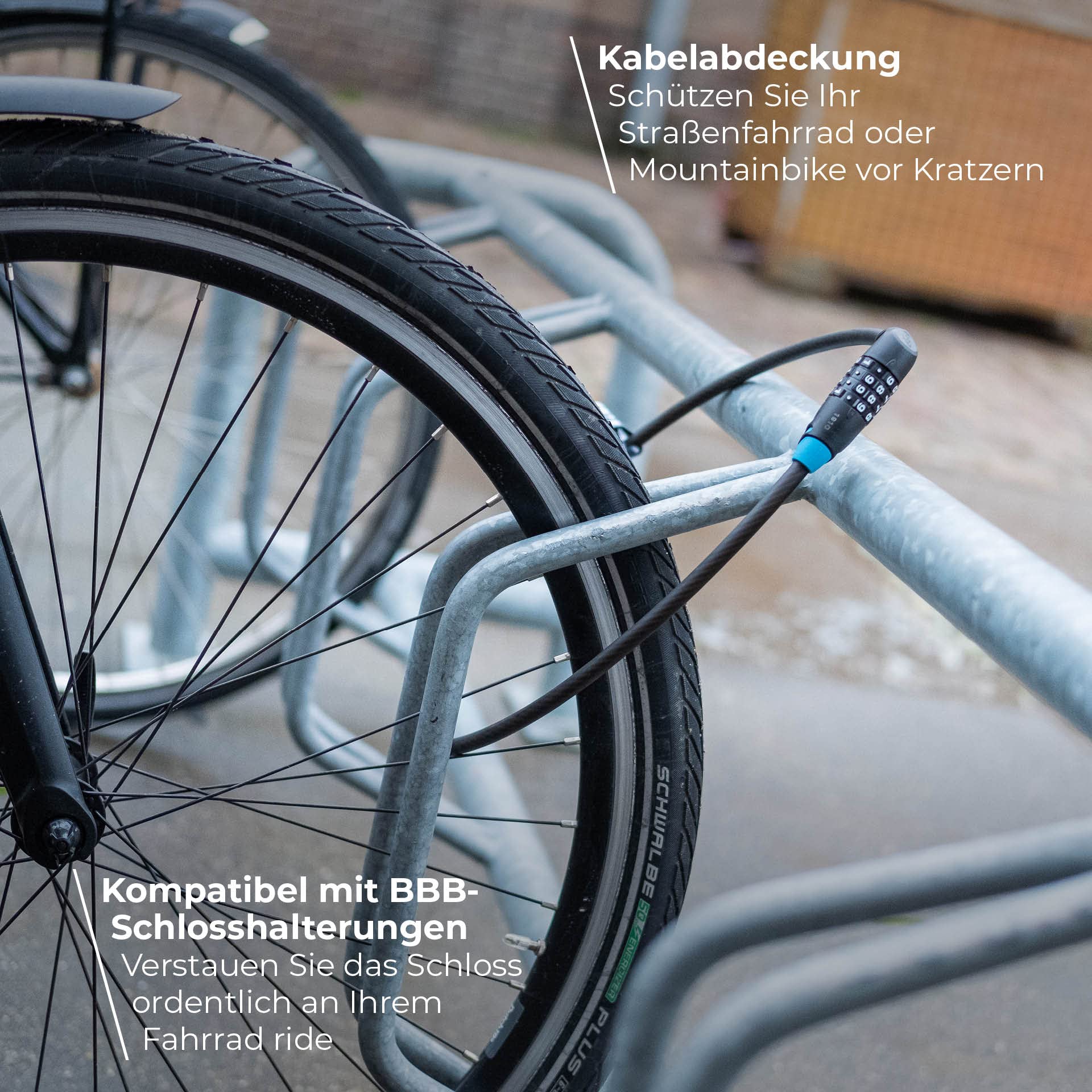 b safe germany fahrradschloss BBB CodeSafe BBL-36, schwarz, 10mmx1000mm Sport & Freizeit sleek-and-compact-design ENJOHOS wasserdichte Rahmentasche Schwarz Colour:Sleek Grey