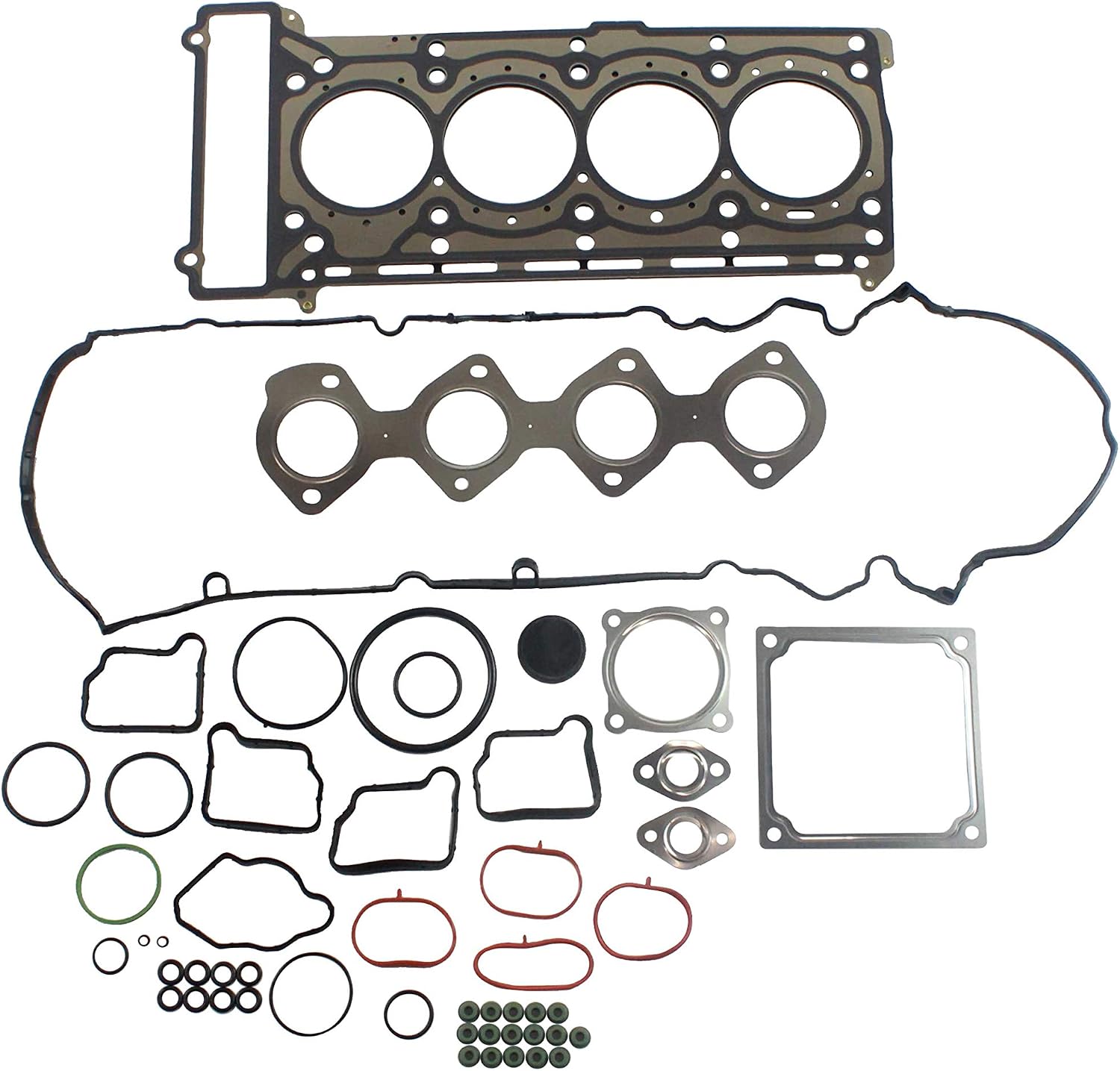 DNJ HGB4252 Cylinder Head Gasket set with Head Bolt Kit for 2003-2005 Mercedes-Benz C230 1.8L L4 16V DOHC 1796cc
